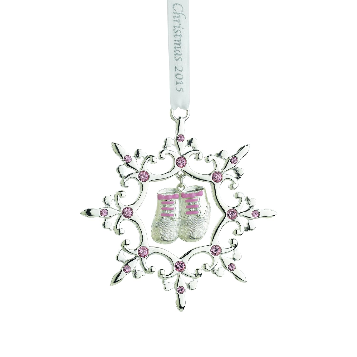 芦苇& barton lo503pk lunt babys first 圣诞装饰,粉色