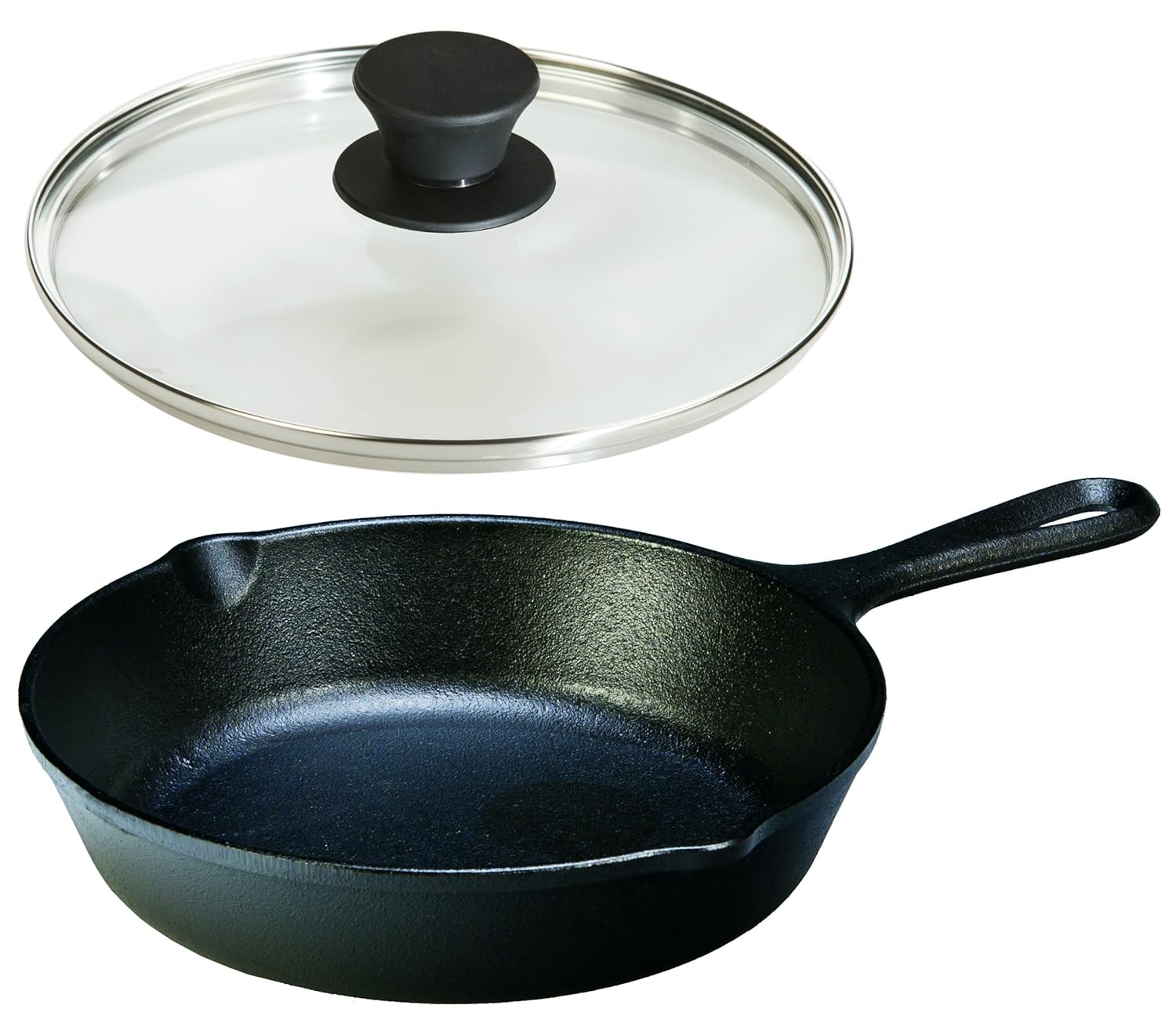 lodge 带钢化玻璃盖的调铸铁平底锅 8" skillet 43235-115728