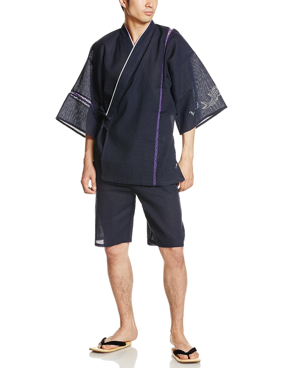 ( kabuku )男士浴衣鲤鱼图案