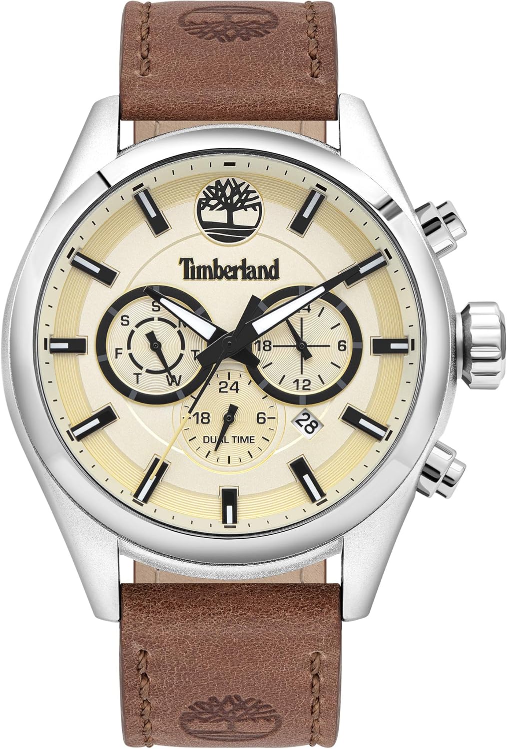 timberland 添柏岚 男士模拟石英手表带皮革手链 tbl16062jys.14