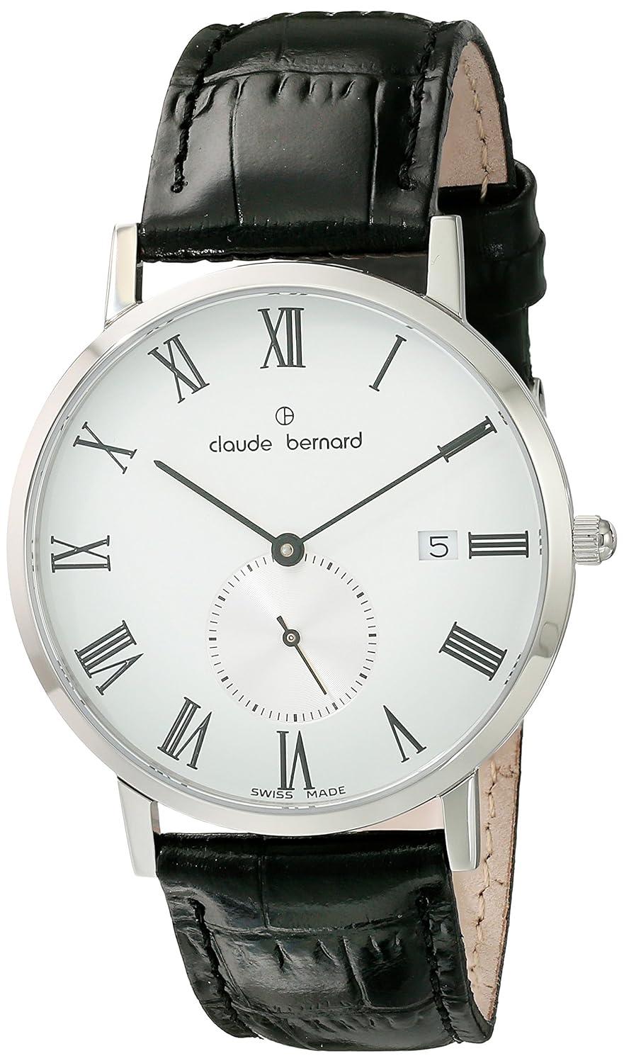 bernard 男士 65001 3 nin2 经典小秒模拟显示瑞士石英黑色手表