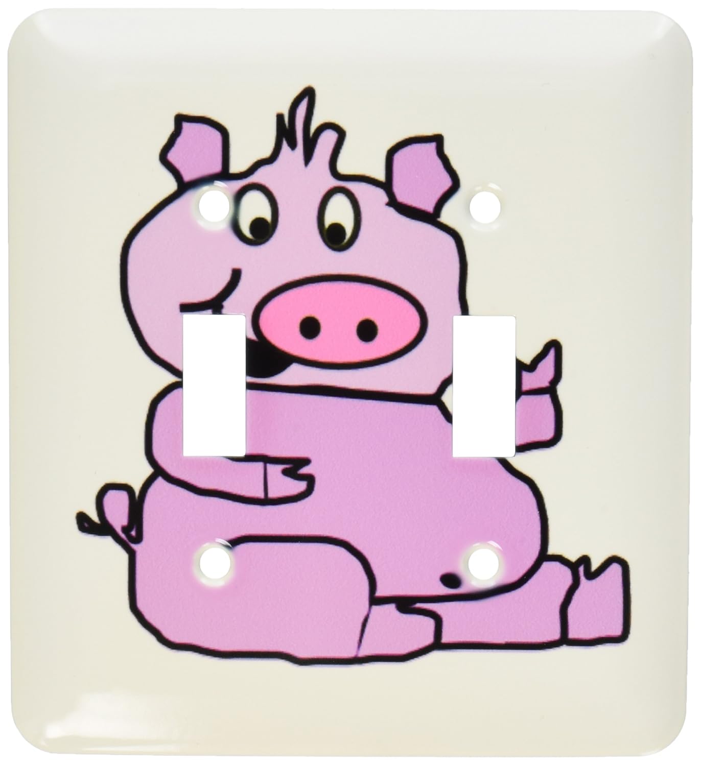 3drose llc 3drose llc lsp_130309_2 可爱快乐卡通猪 jpg - 双拨动