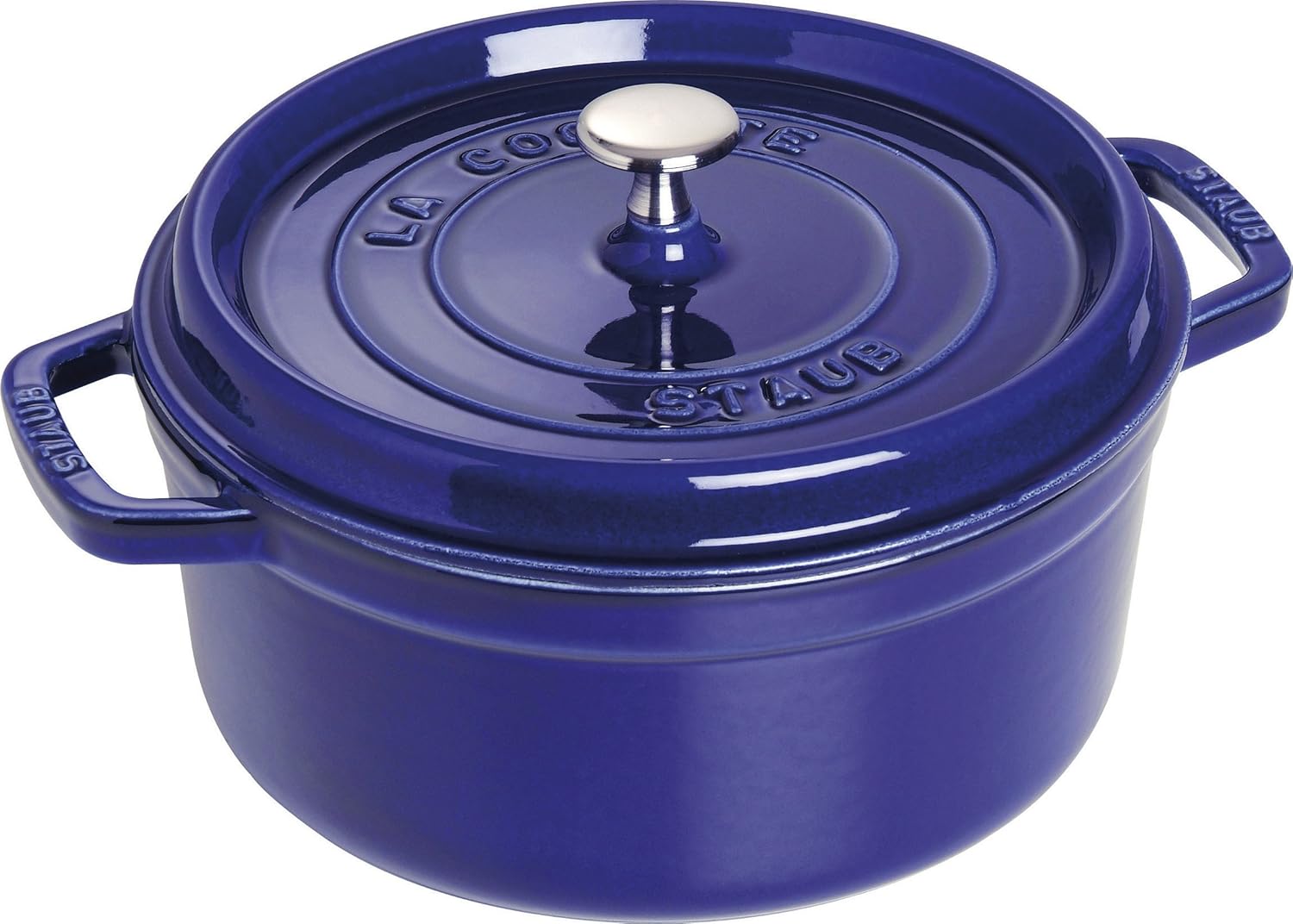 staub 珐宝 珐琅铸铁锅 圆形炖锅 24cm 宝石蓝