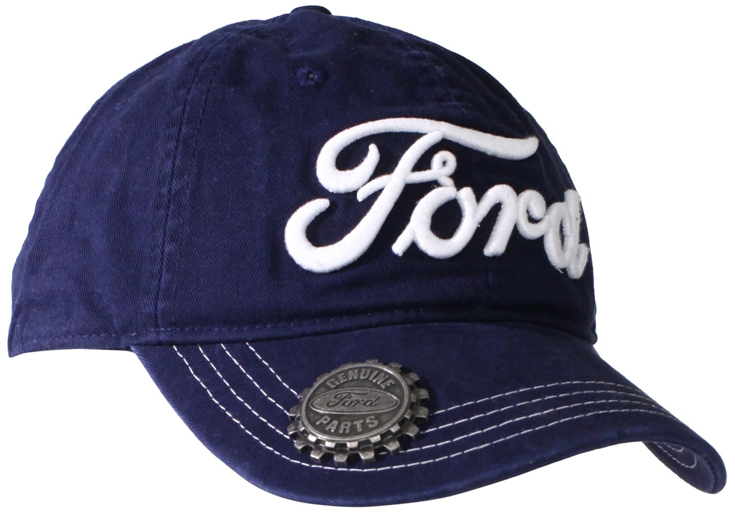 福特男式3d 刺绣帽子带开瓶器 海蓝色 one size