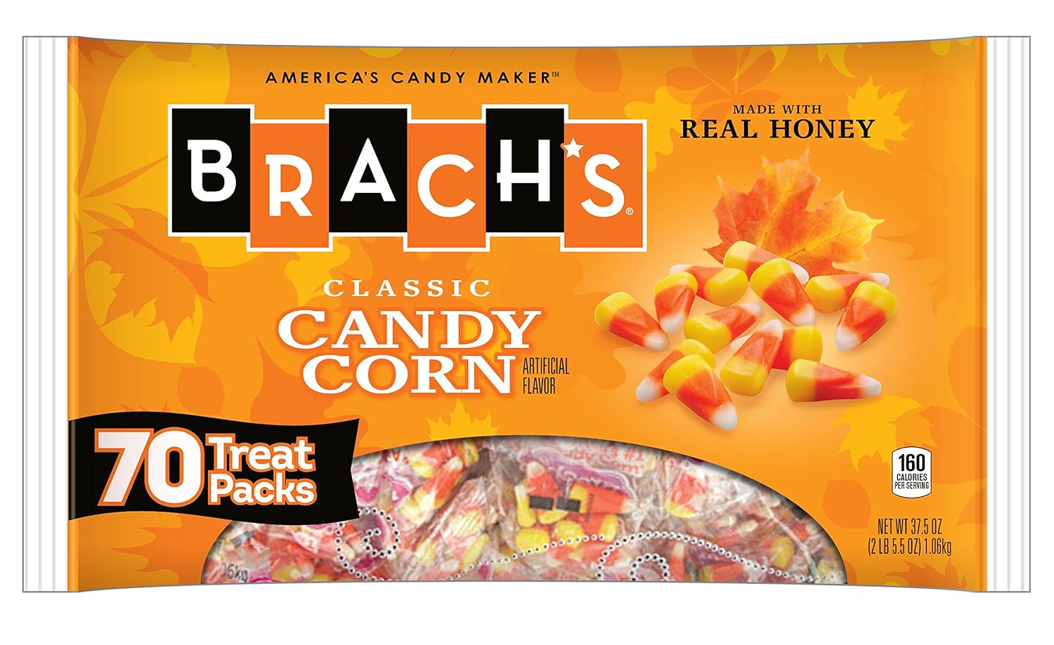 brachs candy corn treat packs, 70 count