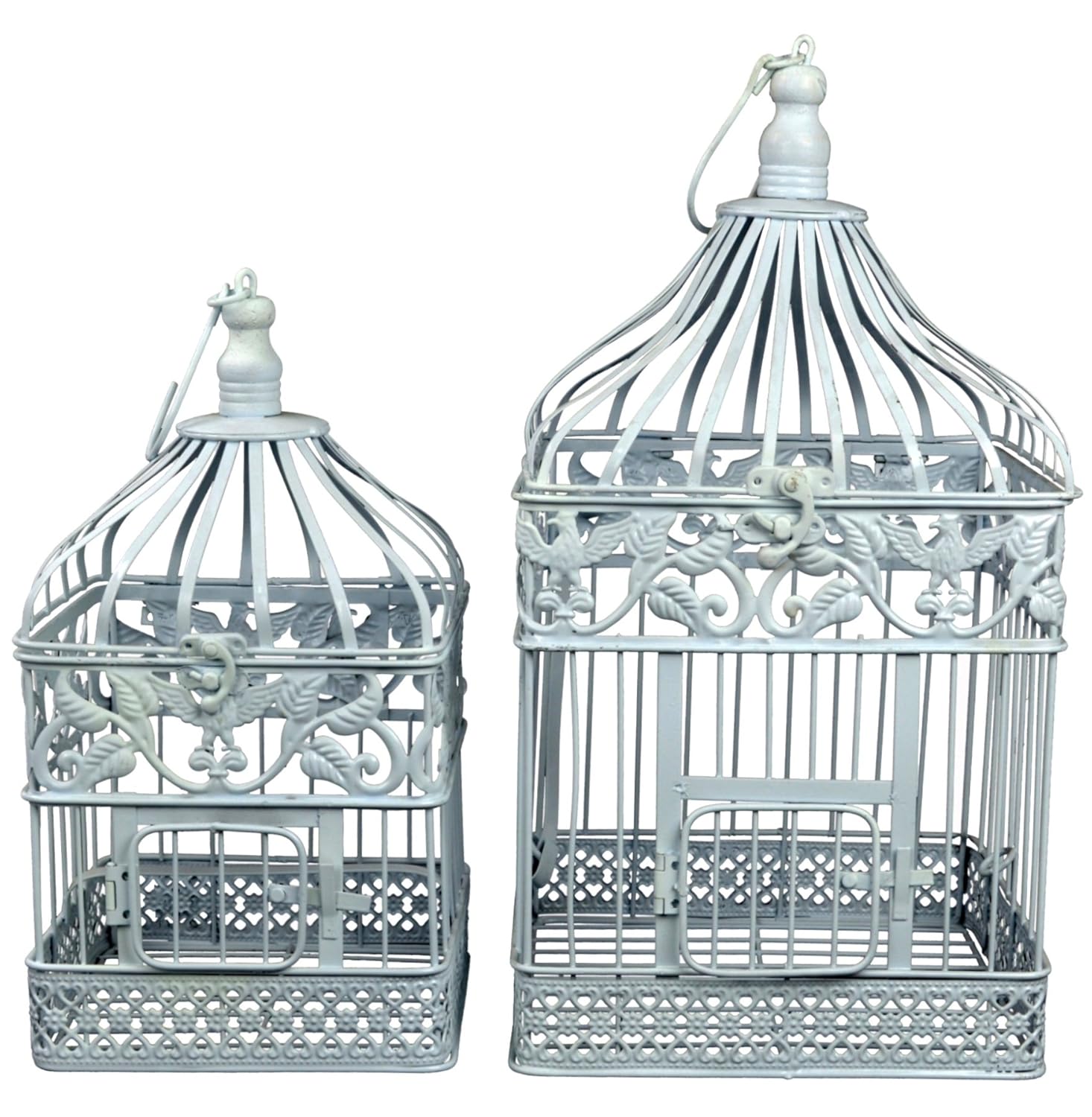 galt international 方形金属鸟笼 白色 fb95000