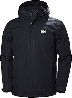 Helly Hansen 男式防水Dubliner 保暖夹克，寒冷天气可收纳兜帽