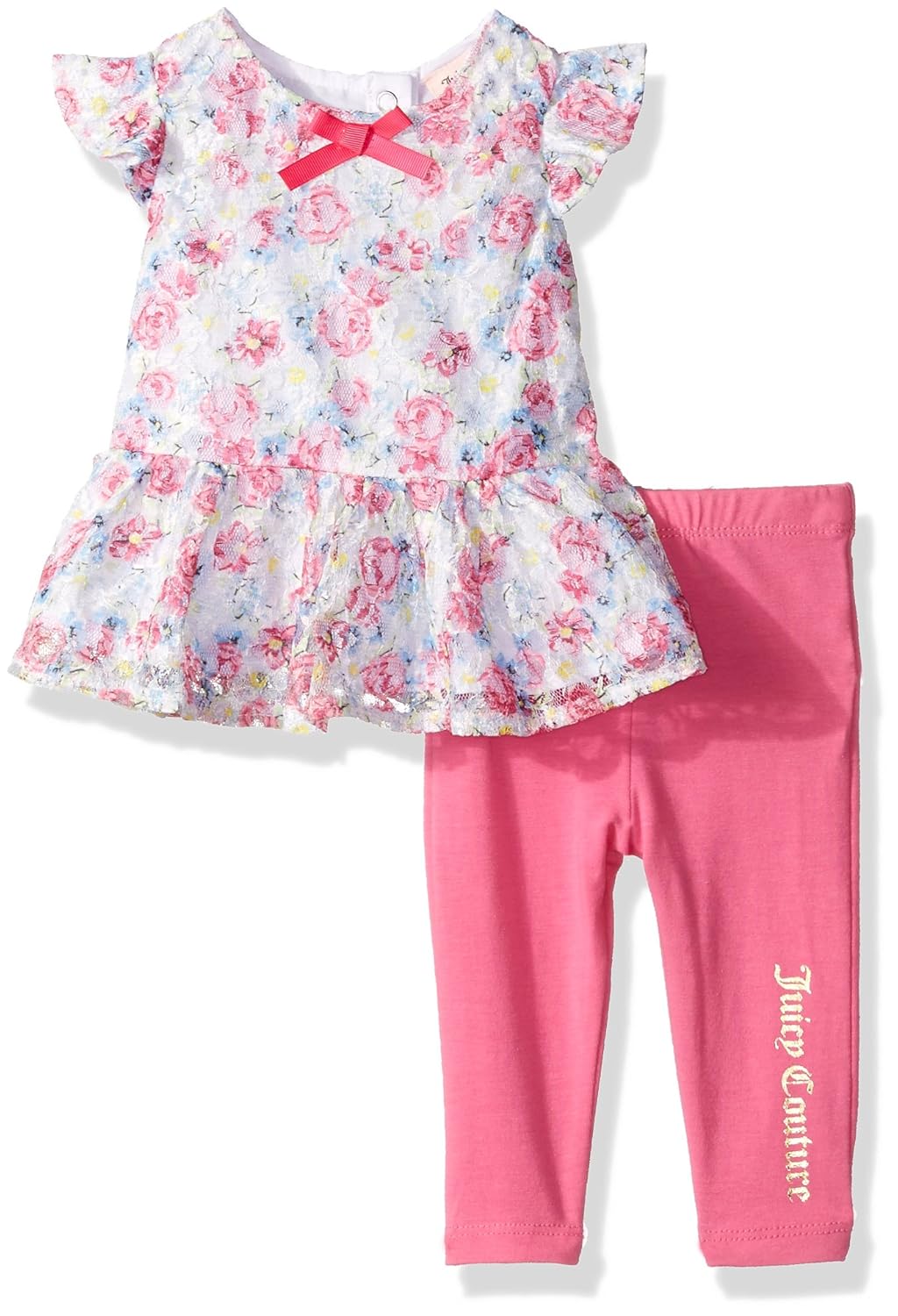 juicy couture baby 女童2件裤子 set-print 束腰外衣