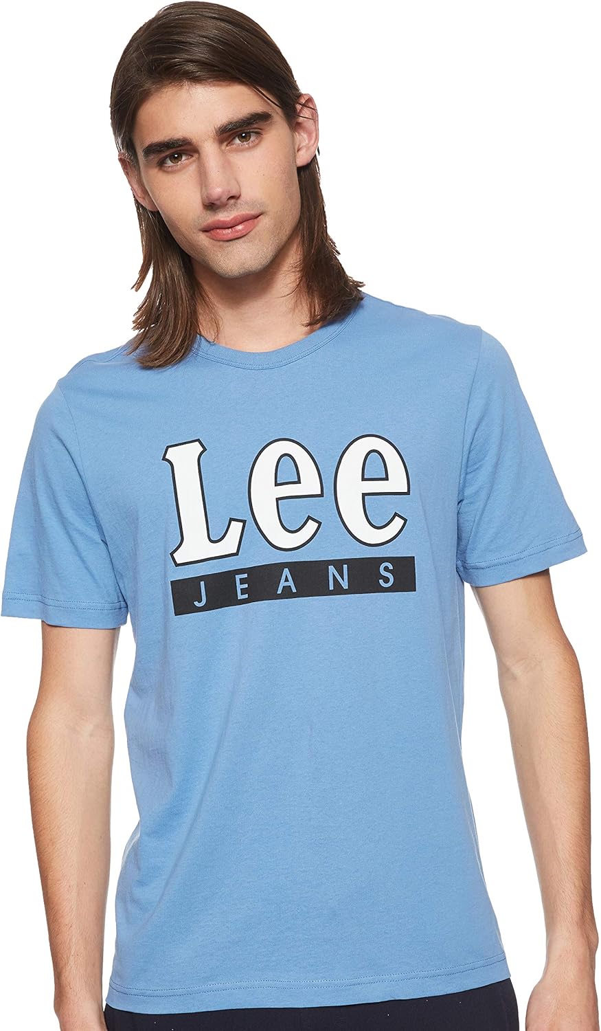lee 男士牛仔裤标志 t 恤