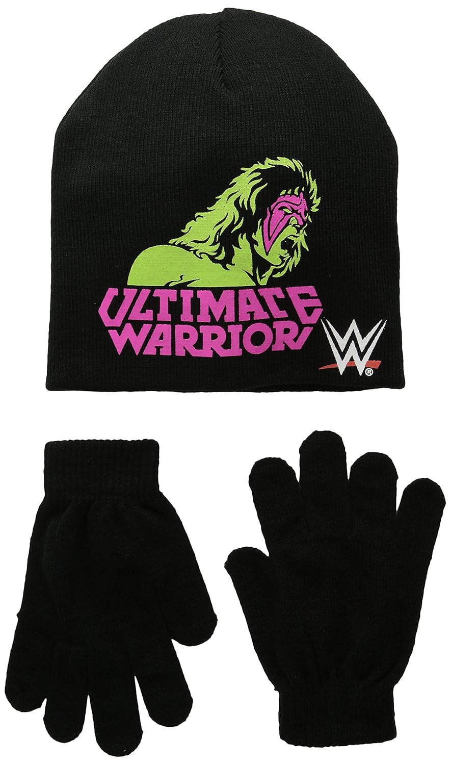 wwe 男孩超级明星无檐小便帽和手套套装 ultimate warrior one size