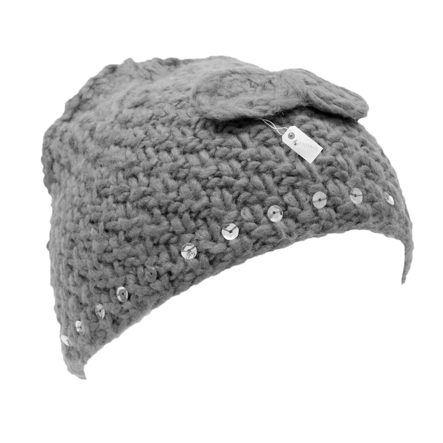 儿童女款冬季蝶结装饰毛线帽