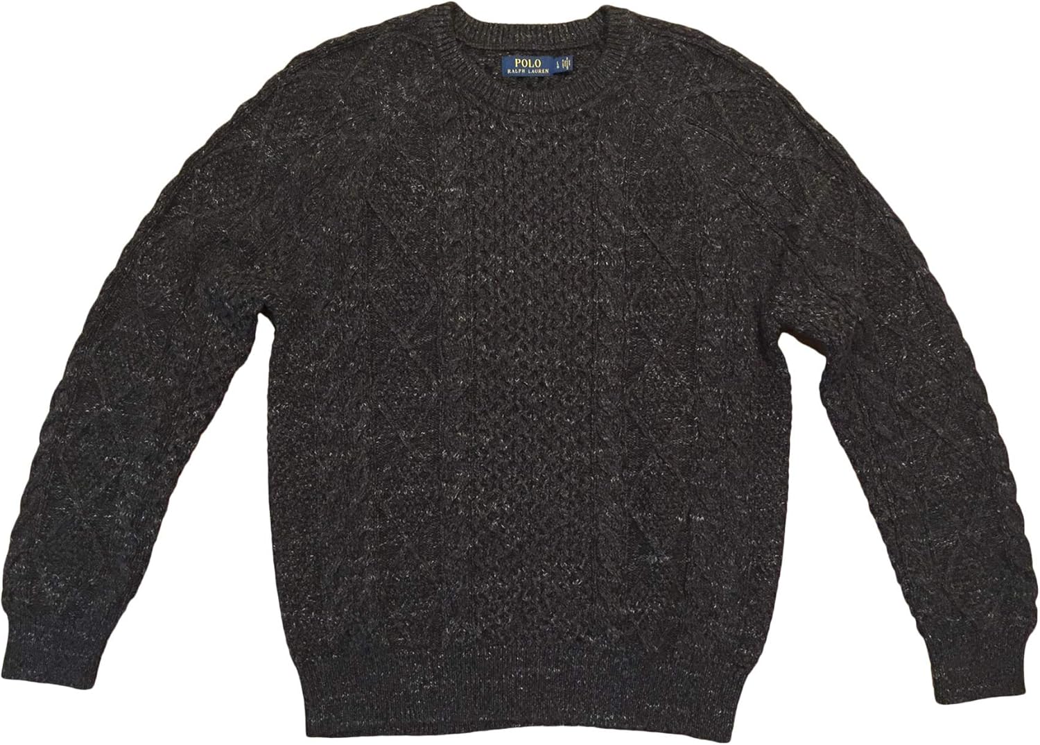 polo ralph lauren 保罗拉夫劳伦 男式绞花针织渔夫毛衣 灰色 l