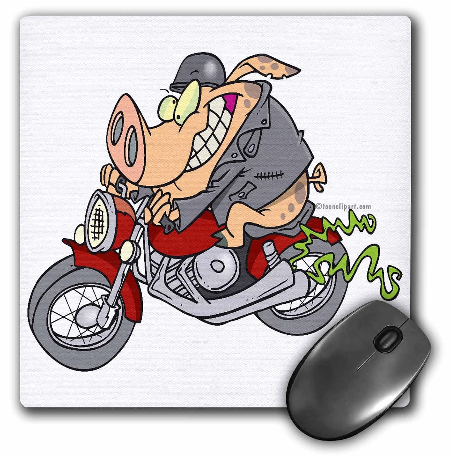 32 x 20.32 x 0.64 厘米鼠标垫,骑行小猪卡通 (mp_103856_1)