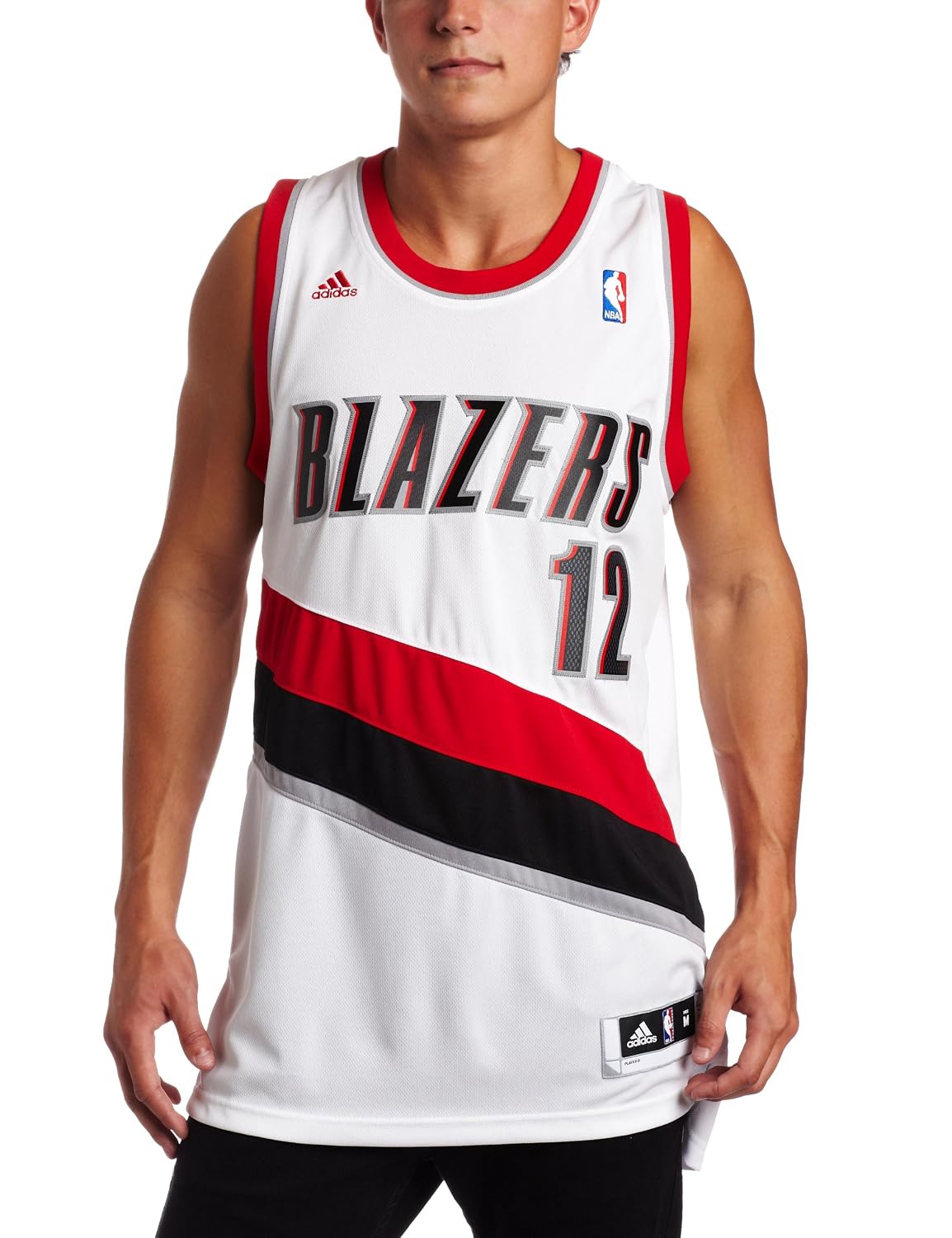 nba 波特兰开拓者队 lamarcus aldridge 革命30家庭摇摆人运动衫 白色