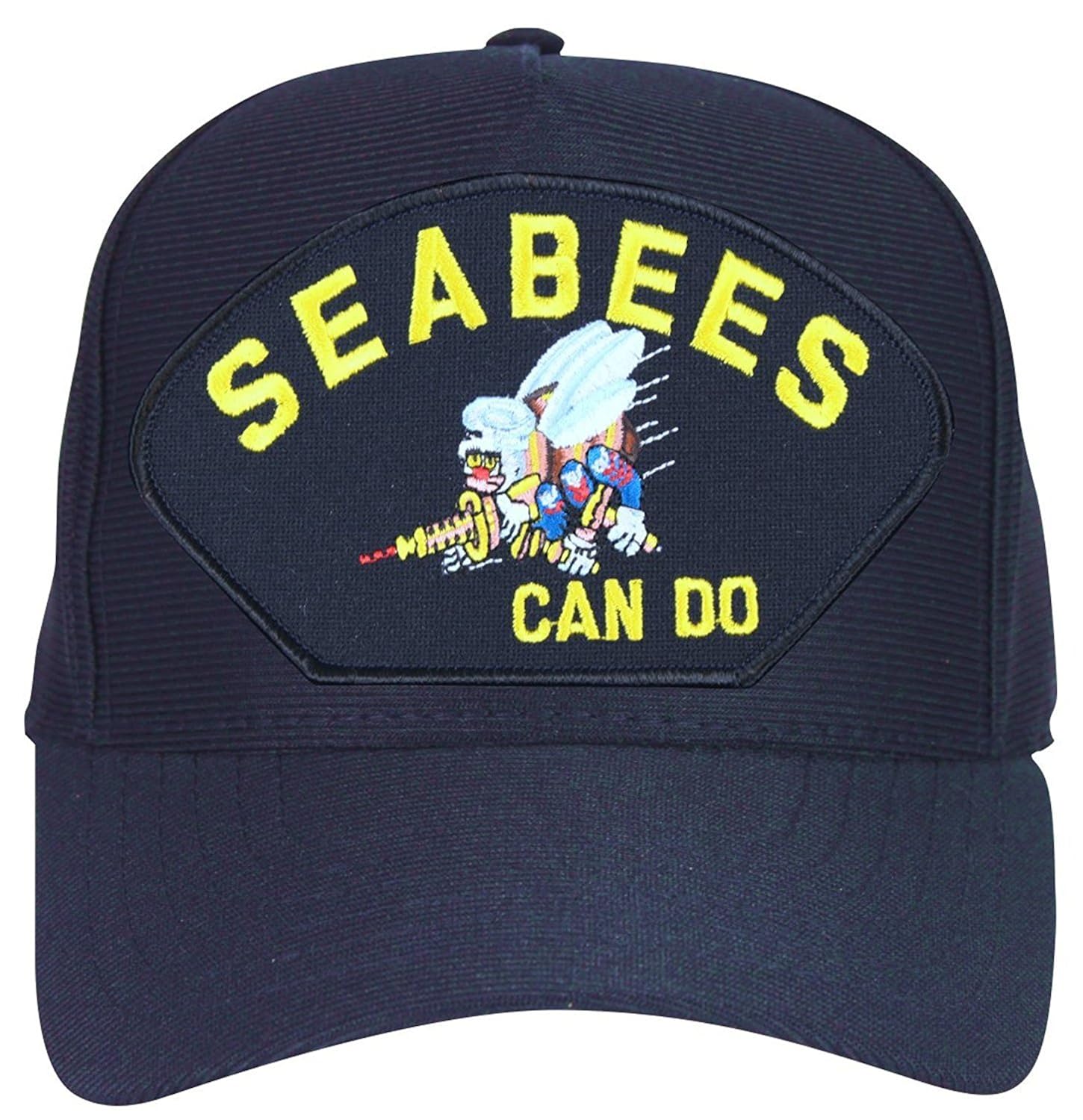 armed forces depot seabees can do with bee 标志棒球帽. *蓝.
