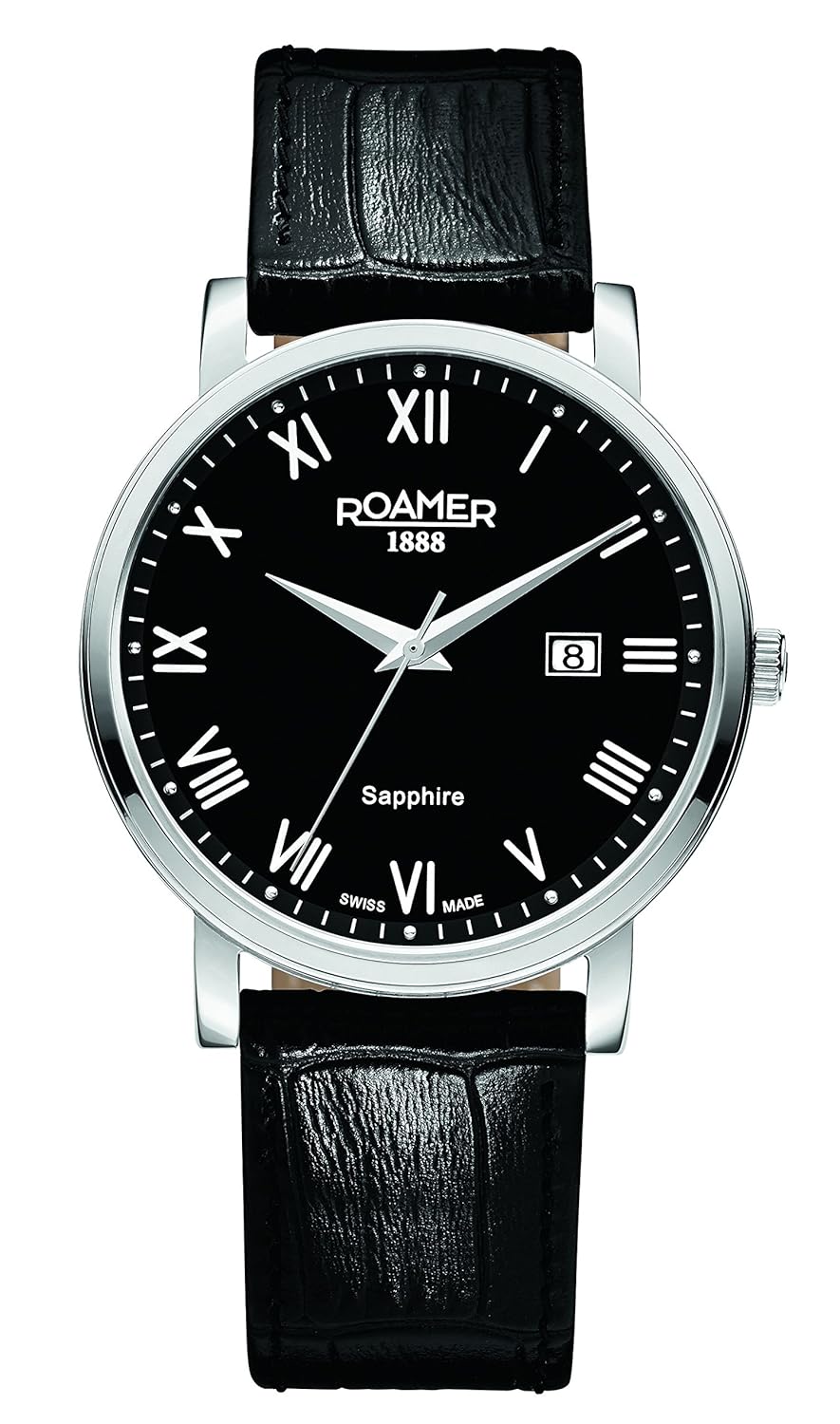 roamer of switzerland 男士腕表经典刻度石英皮革709856 41 52 07