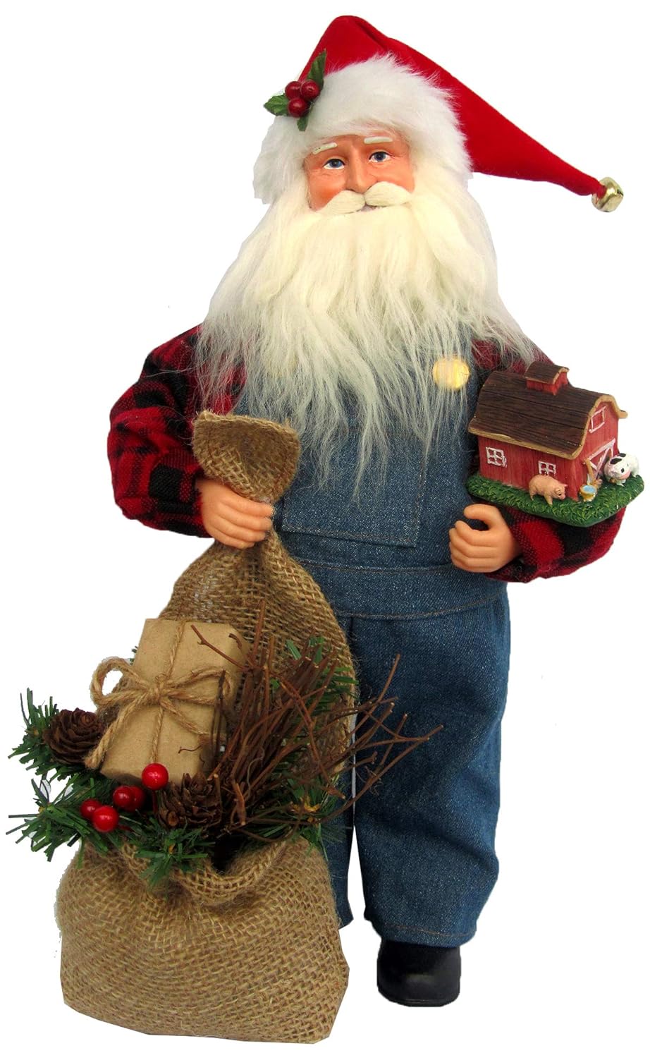 santas workshop 15 英寸农工圣诞老人桌面装饰,均码,多种颜色