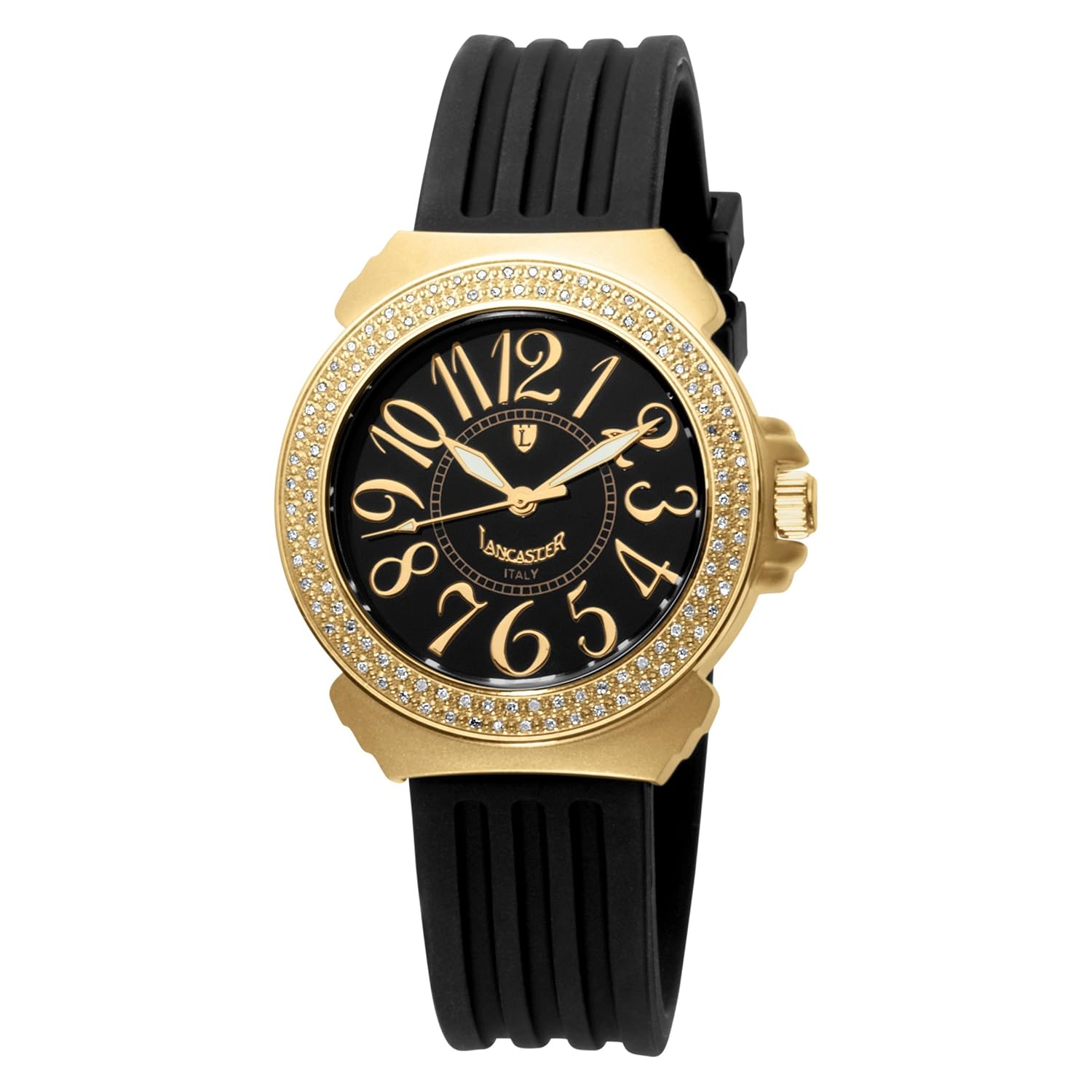 lancaster womens ola0349snr/nr pillola black dial watch model