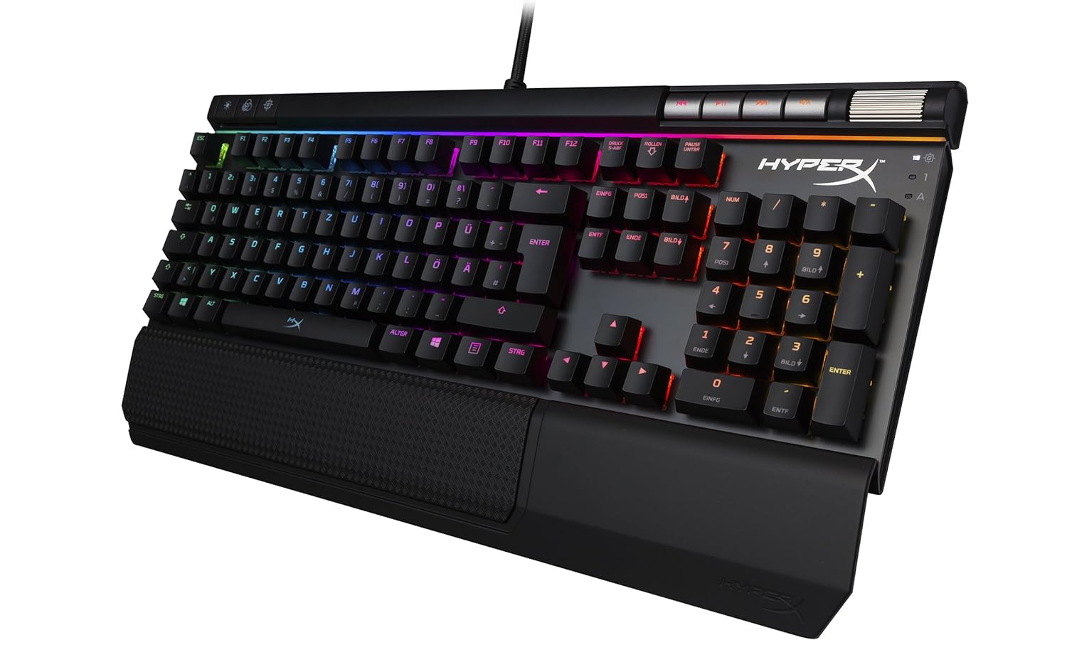 kingston amazondeacce 配件 hyperx 合金 elite rgb 机械游戏键盘