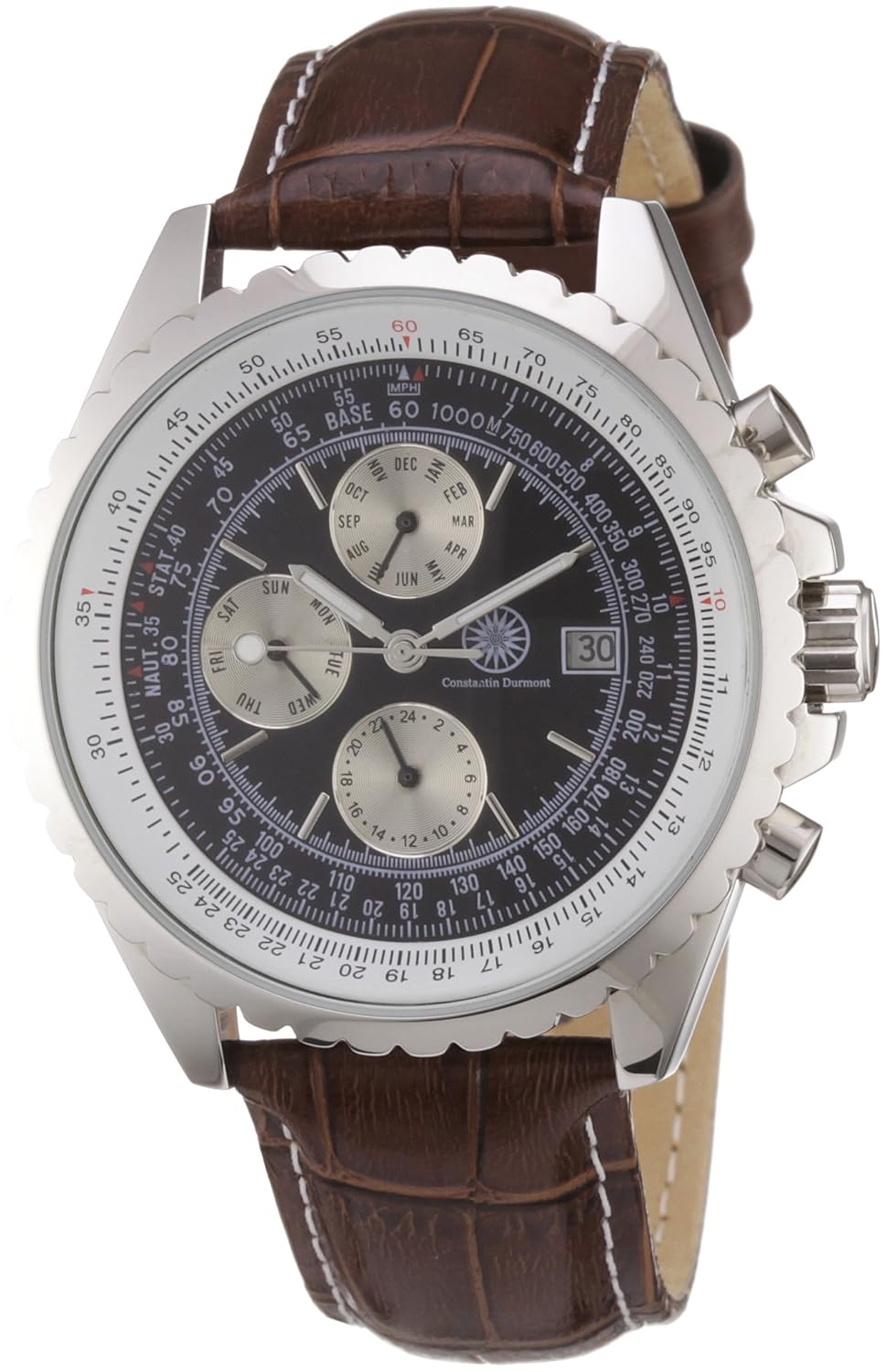 constantin durmont 男式自动手表 cd-ches-at-lt-stst-bkwh ,带有