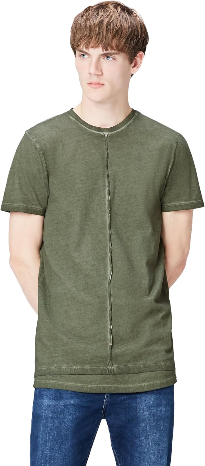 find 男式长水洗 t 恤 绿色 s