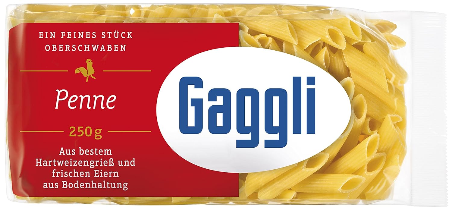 gaggli frischeier-nudeln gaggli penne, 6er pack (6 x 250 g)