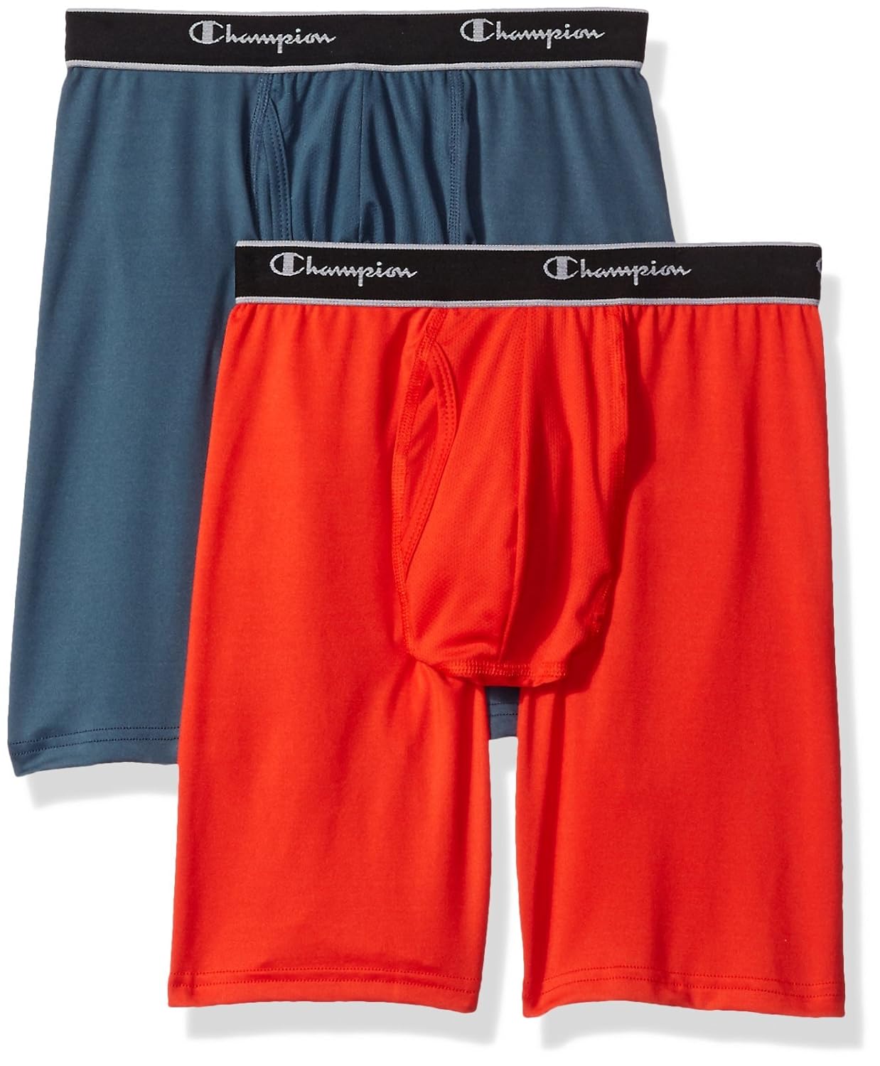 champion mens 2-pack tech performance longer leg boxer brief