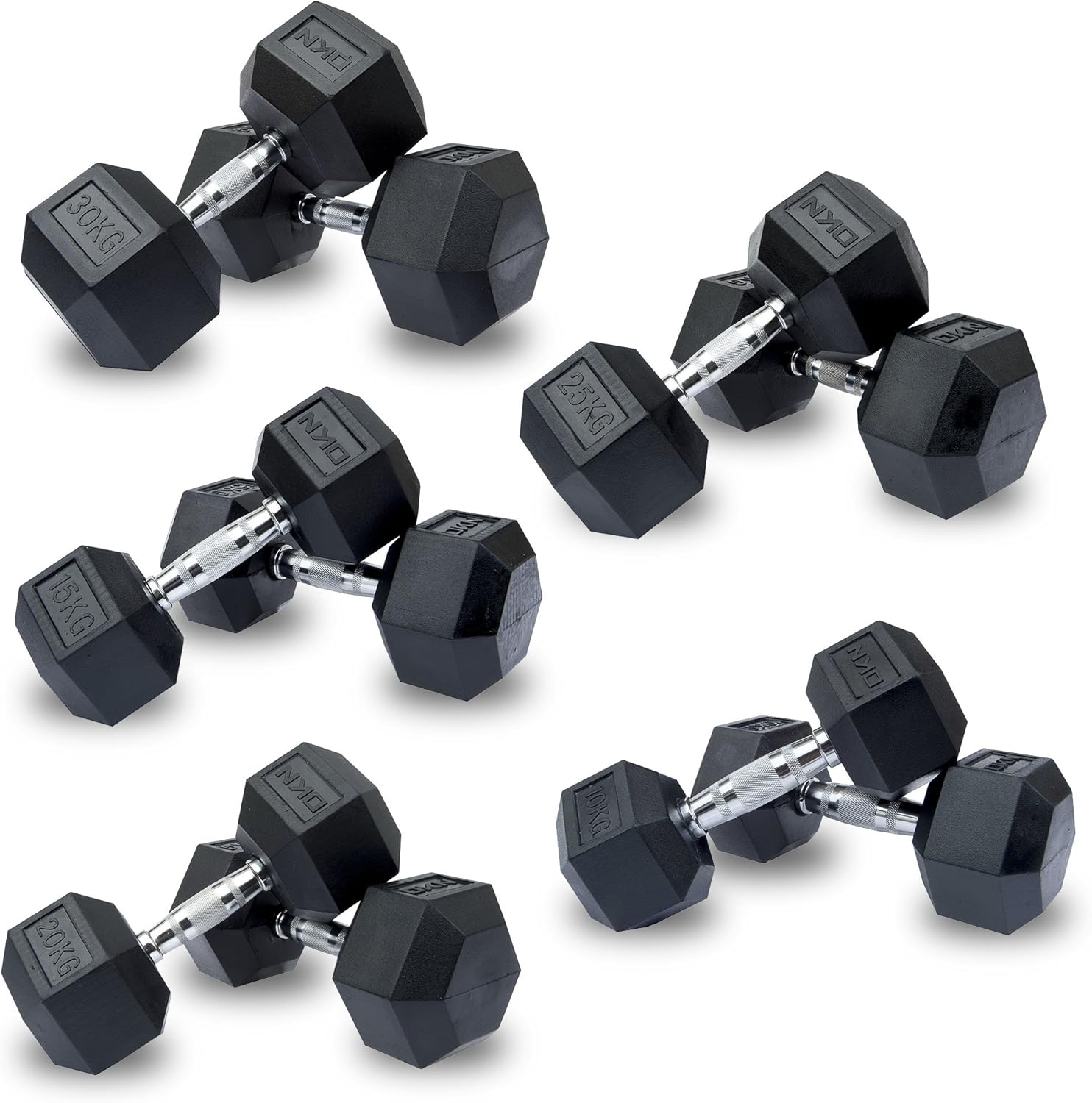 dkn 橡胶六角哑铃