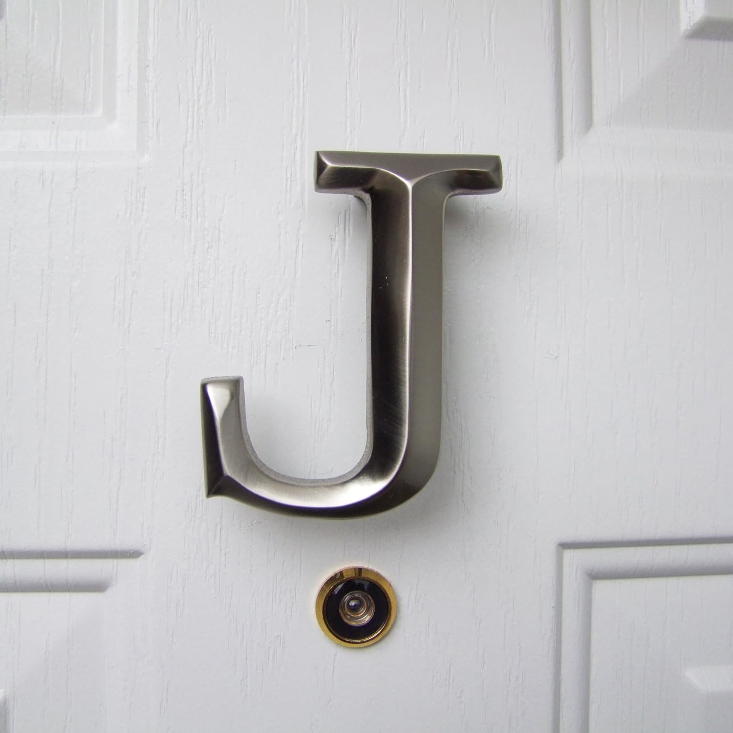 交织字母 j 门钩 - 镍银色