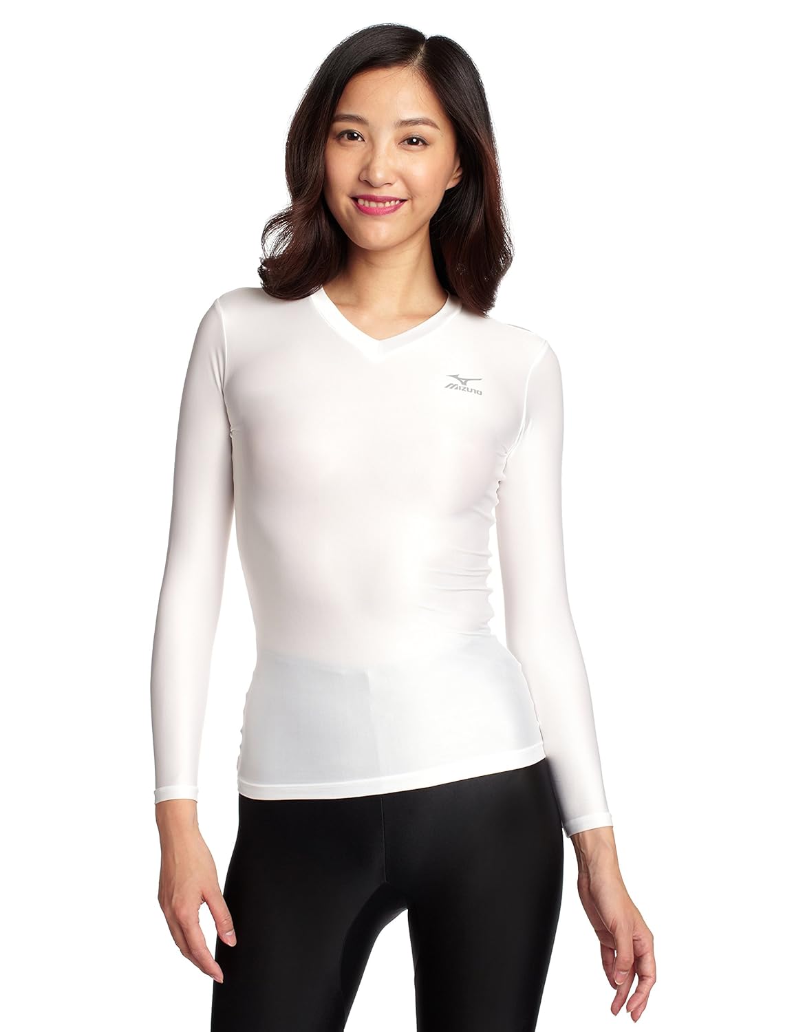 mizuno 美津浓 女式 单面针织化纤内衣 z67bg001-0100m 白色 165/85