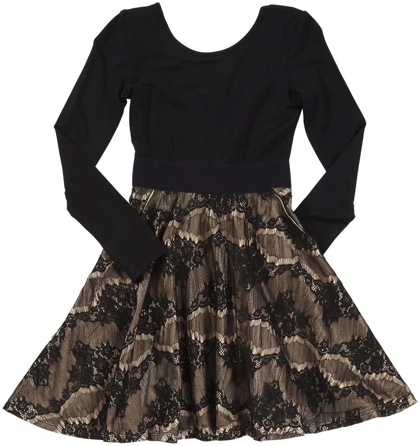 miss behave betty l/s 连衣裙 – gold-x-large