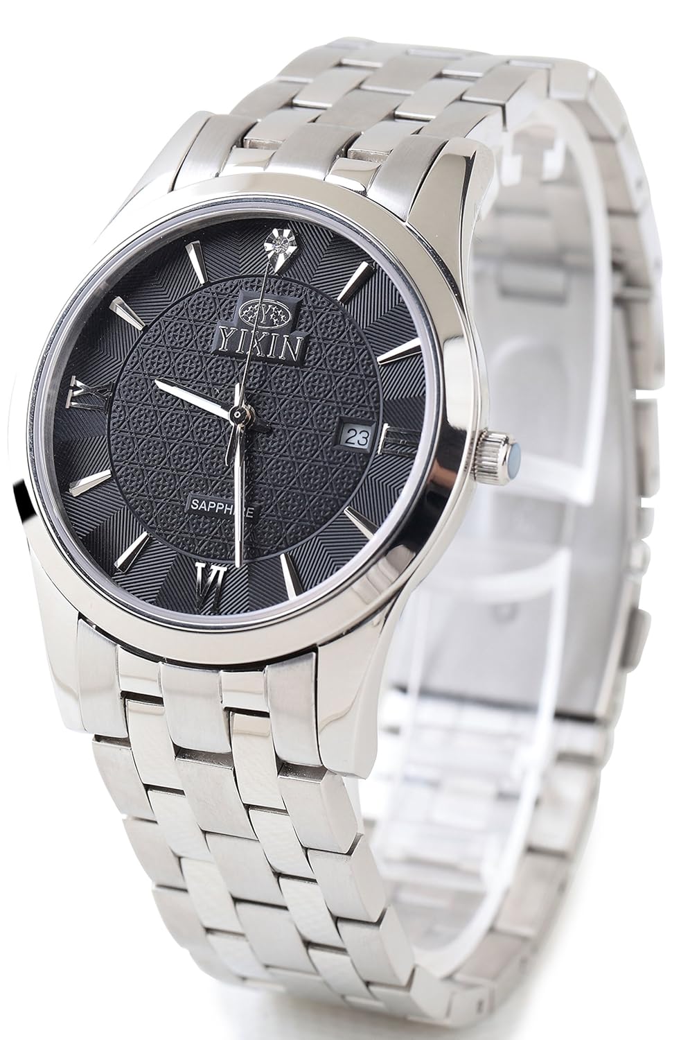 yixin 铱星 简约时尚超薄石英情侣对表(男款)-白壳