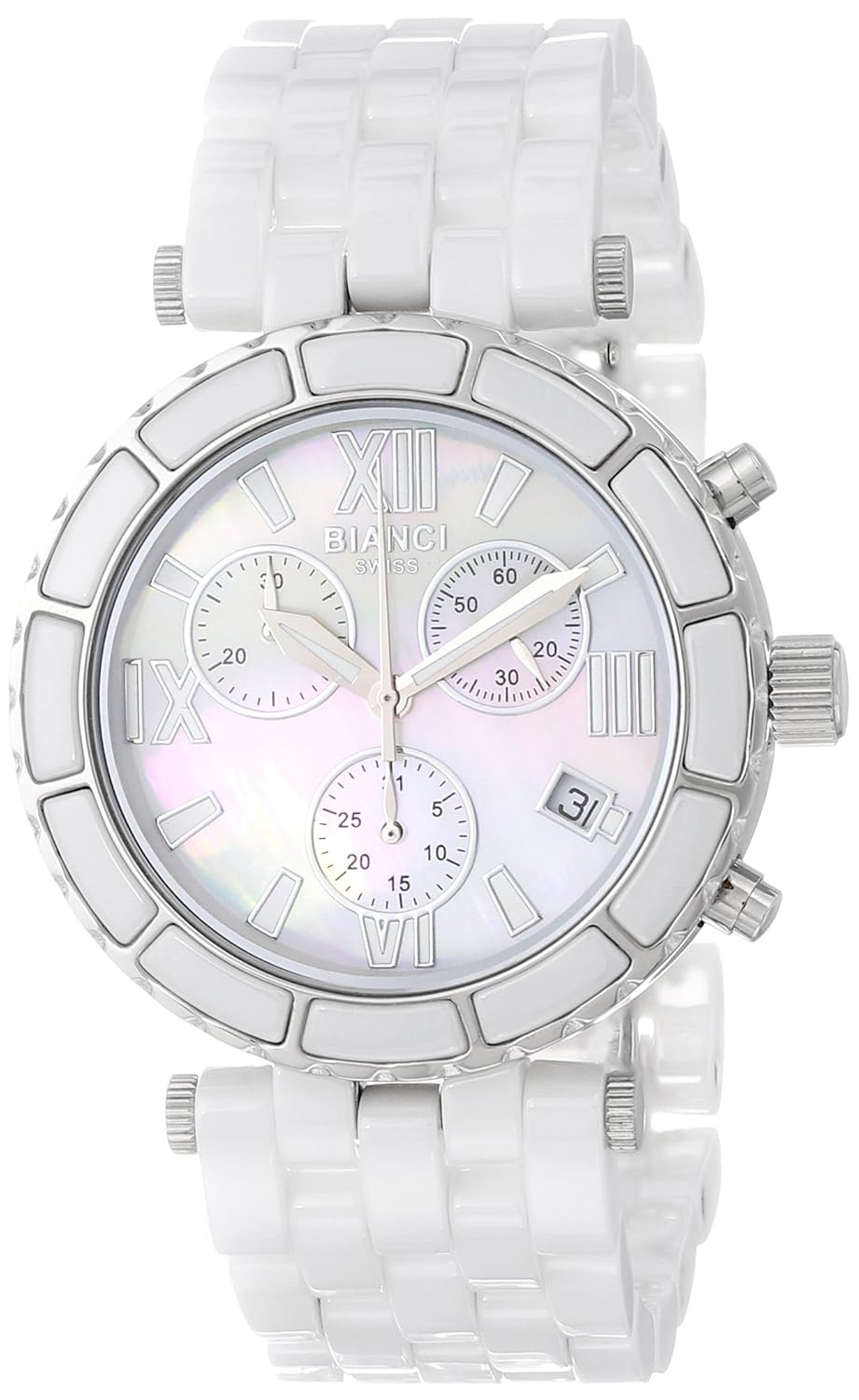 roberto bianci womens b268_wht persida ceramic watch