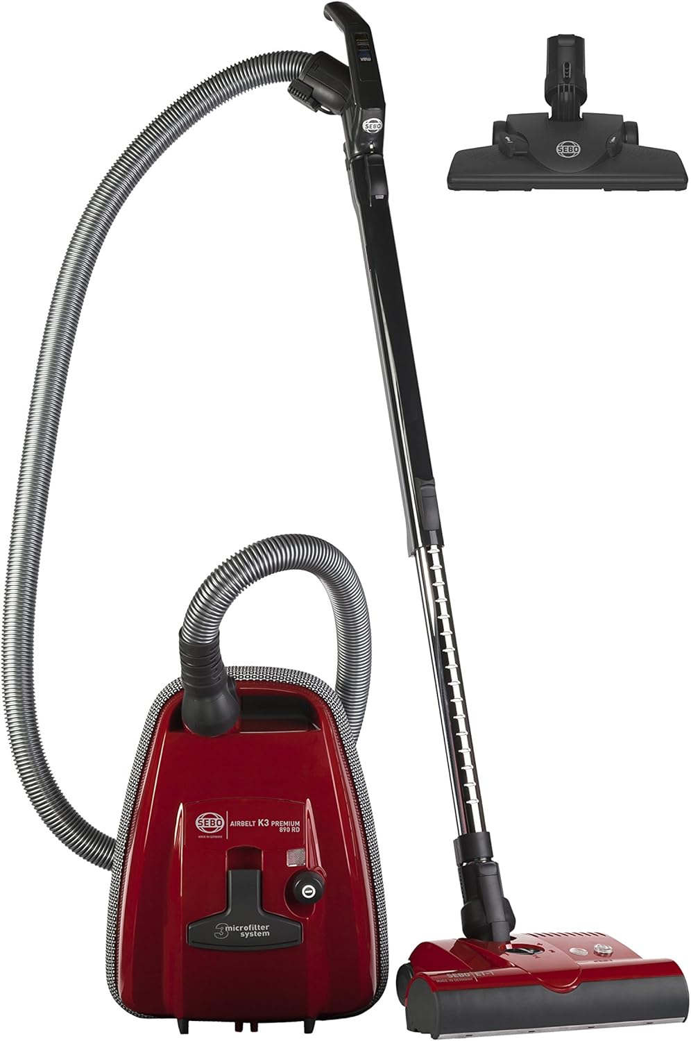 sebo airbelt k3 premium 890 rd 地板吸尘器,红色