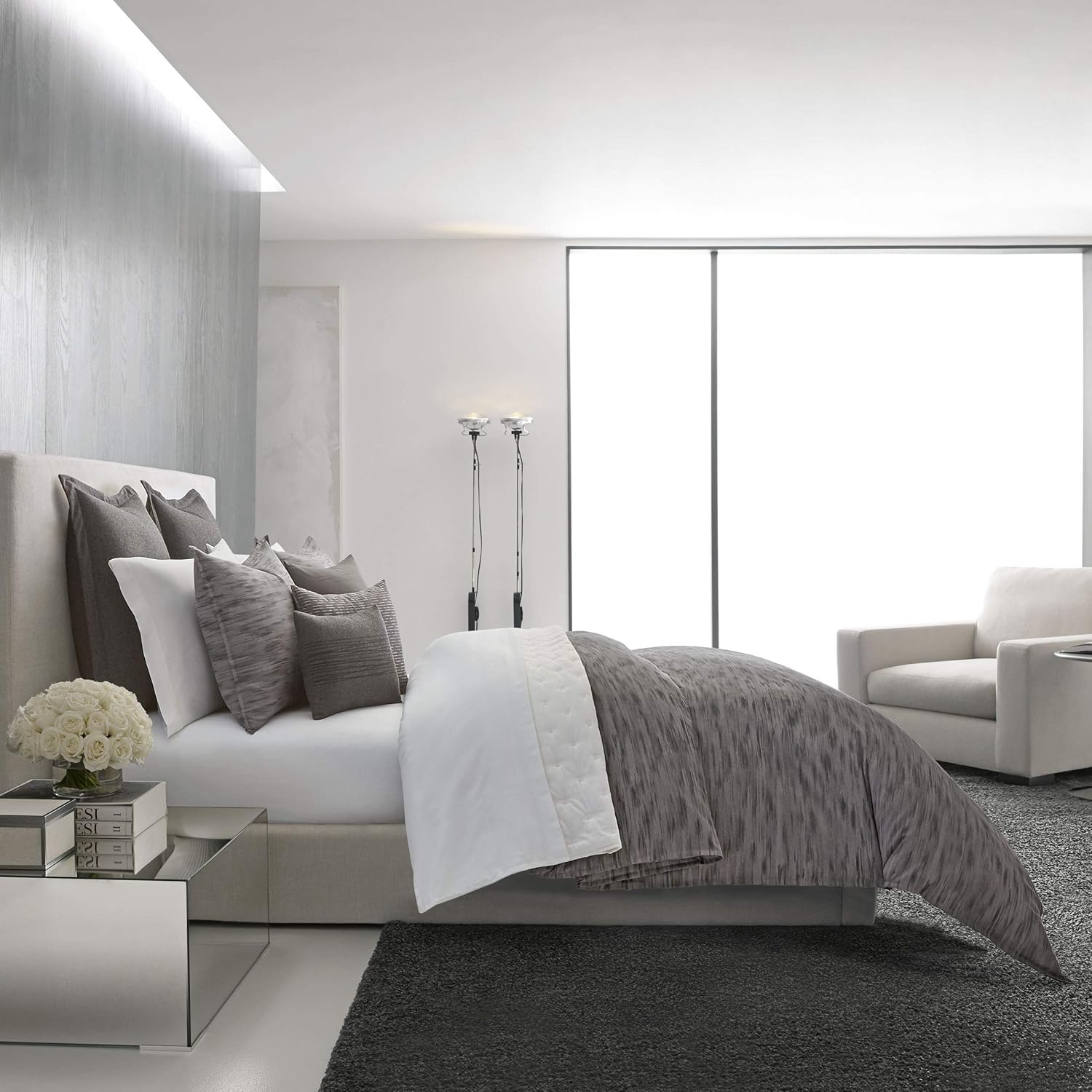 vera wang burnished 石英 深灰色 queen ushsfn1075366