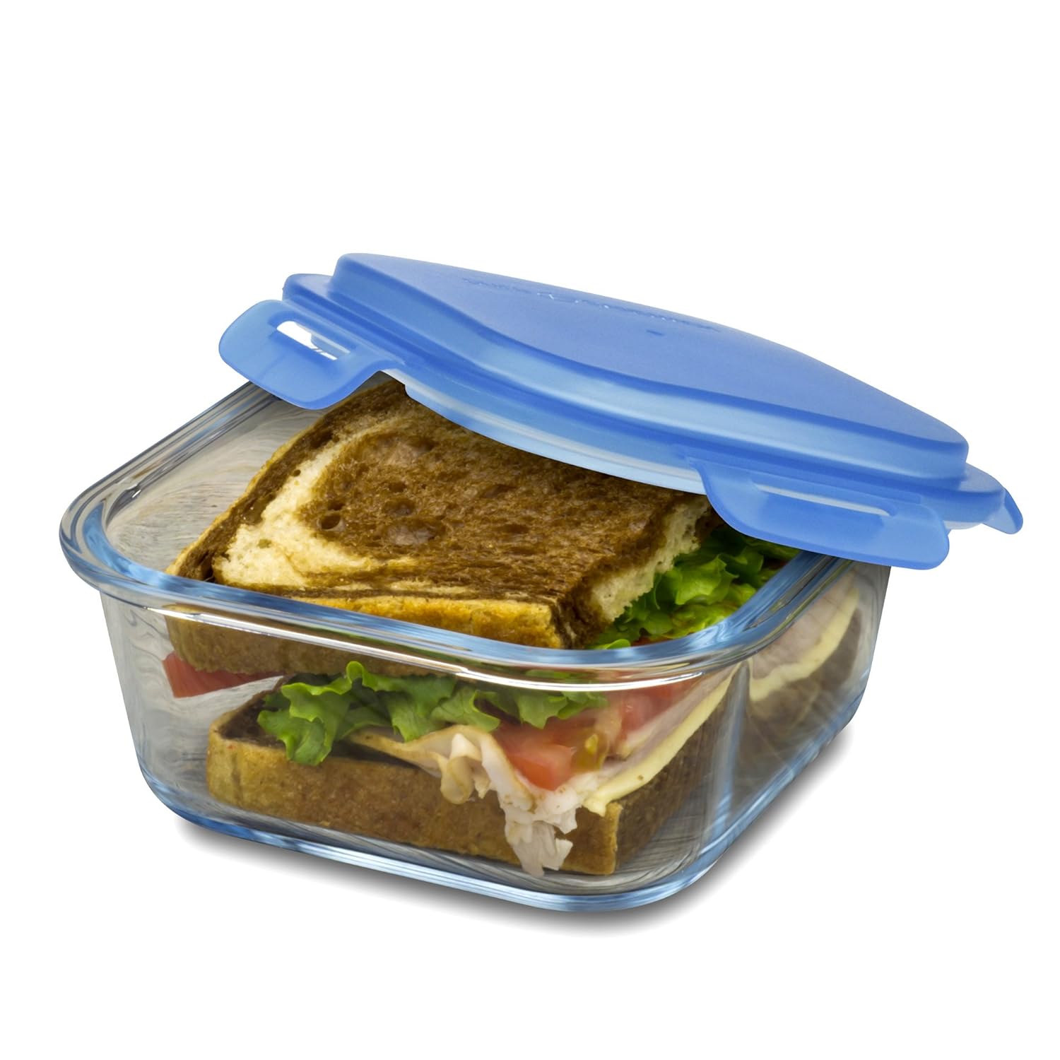 smart planet 纯玻璃三明治餐盒,透明
