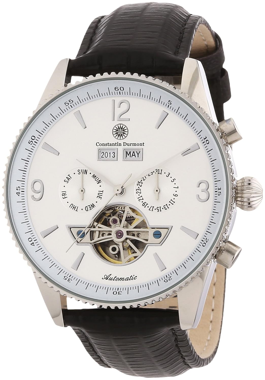 constantin durmont cd-trav-at-lt-stst-wh 男式手表