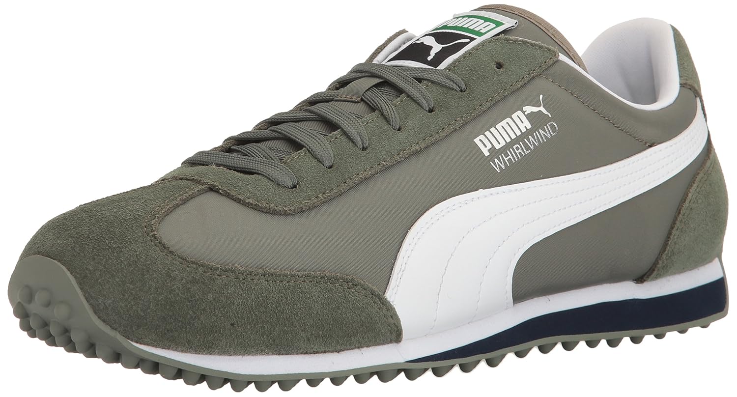 puma whirlwind 经典时尚运动鞋 agave green-puma white 13 m us