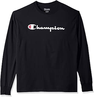 Champion 男式经典针织长袖图案 T 恤