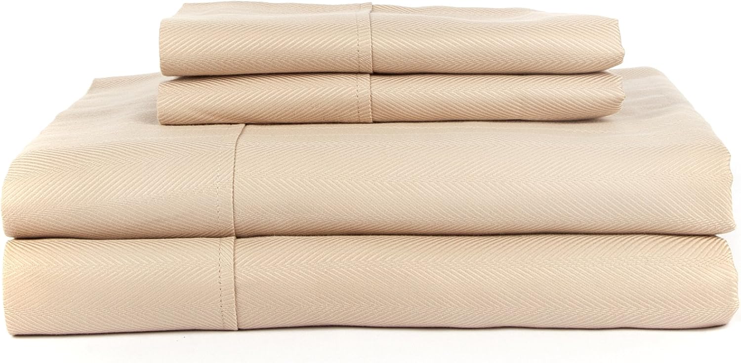 perthshire 铂金系列 t720 提花人字纹床单套装 灰褐色 king ppc-t720