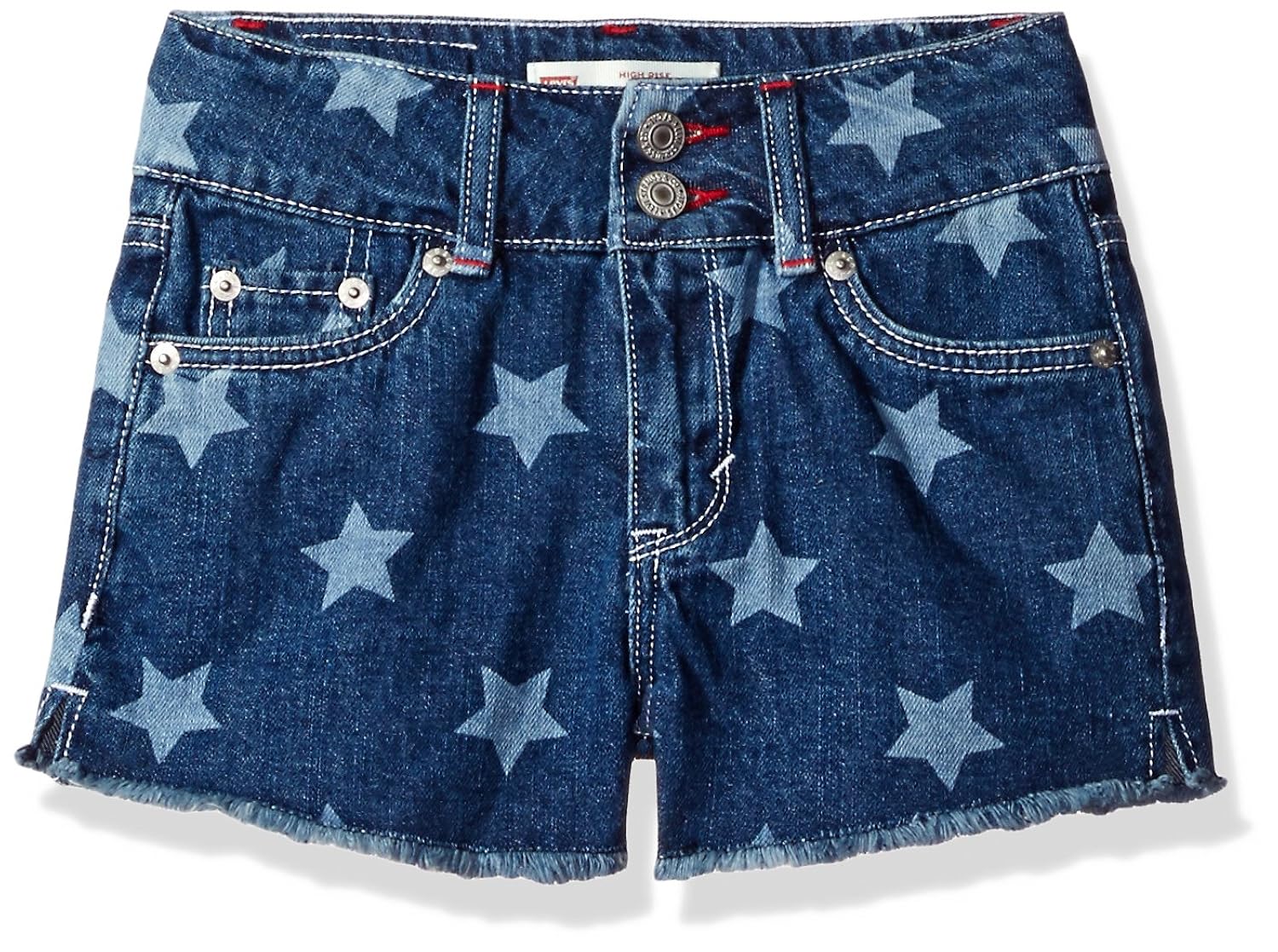 levi's 女童高腰新颖 denim shorty 短裤