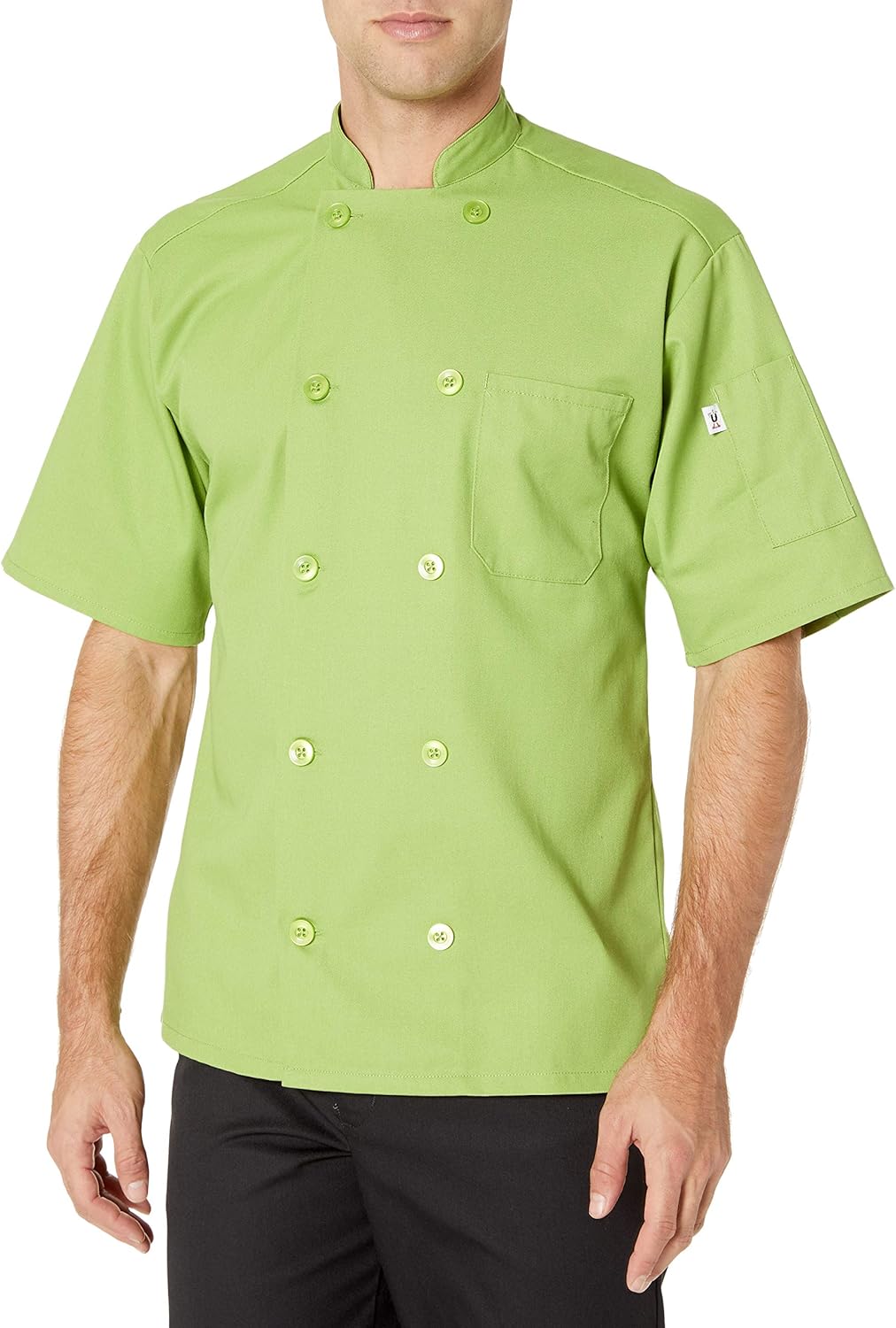 uncommon threads south beach chef coat 短袖 avocado x-large