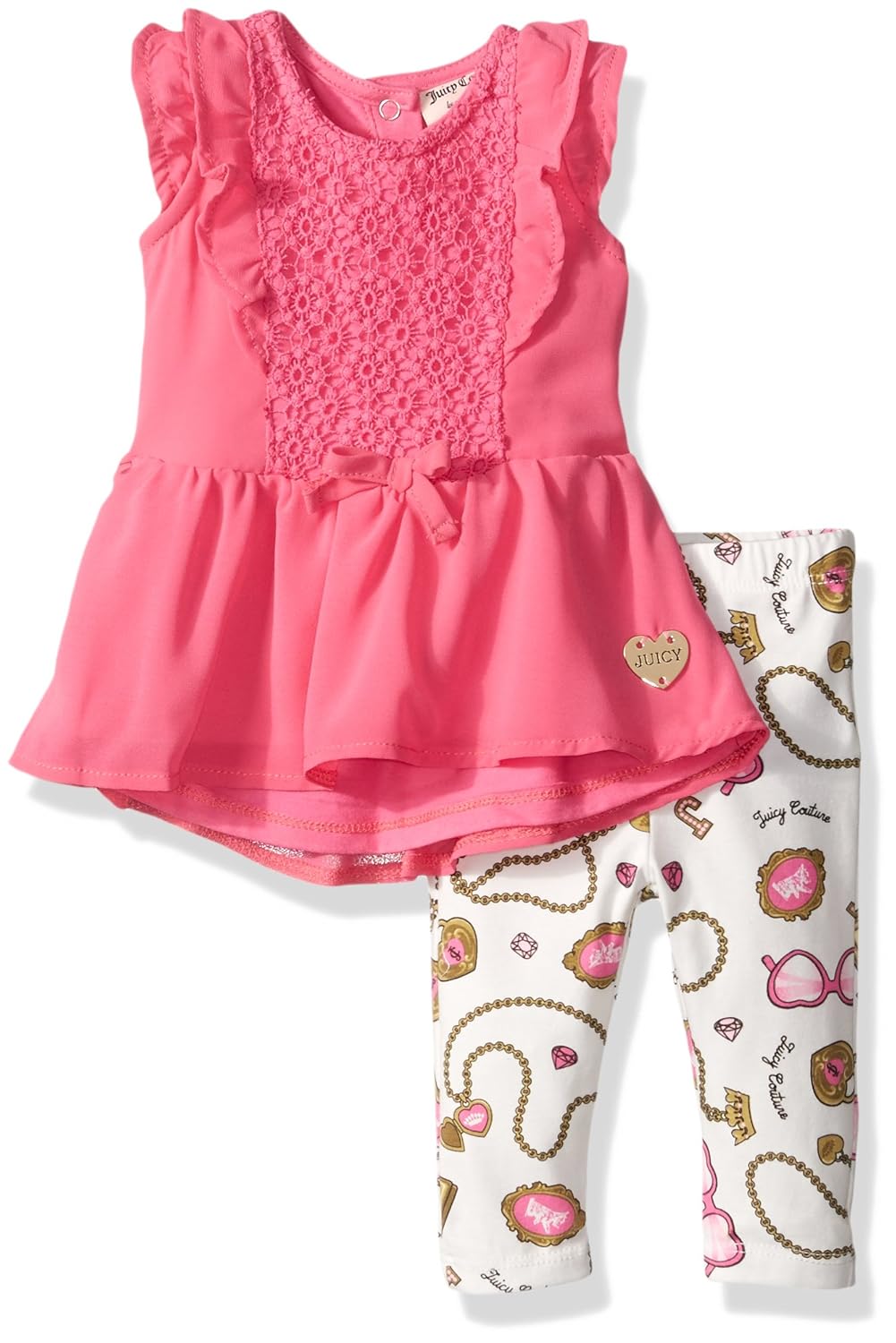 juicy couture baby 女童2件裤子 set-chiffon 束腰外衣
