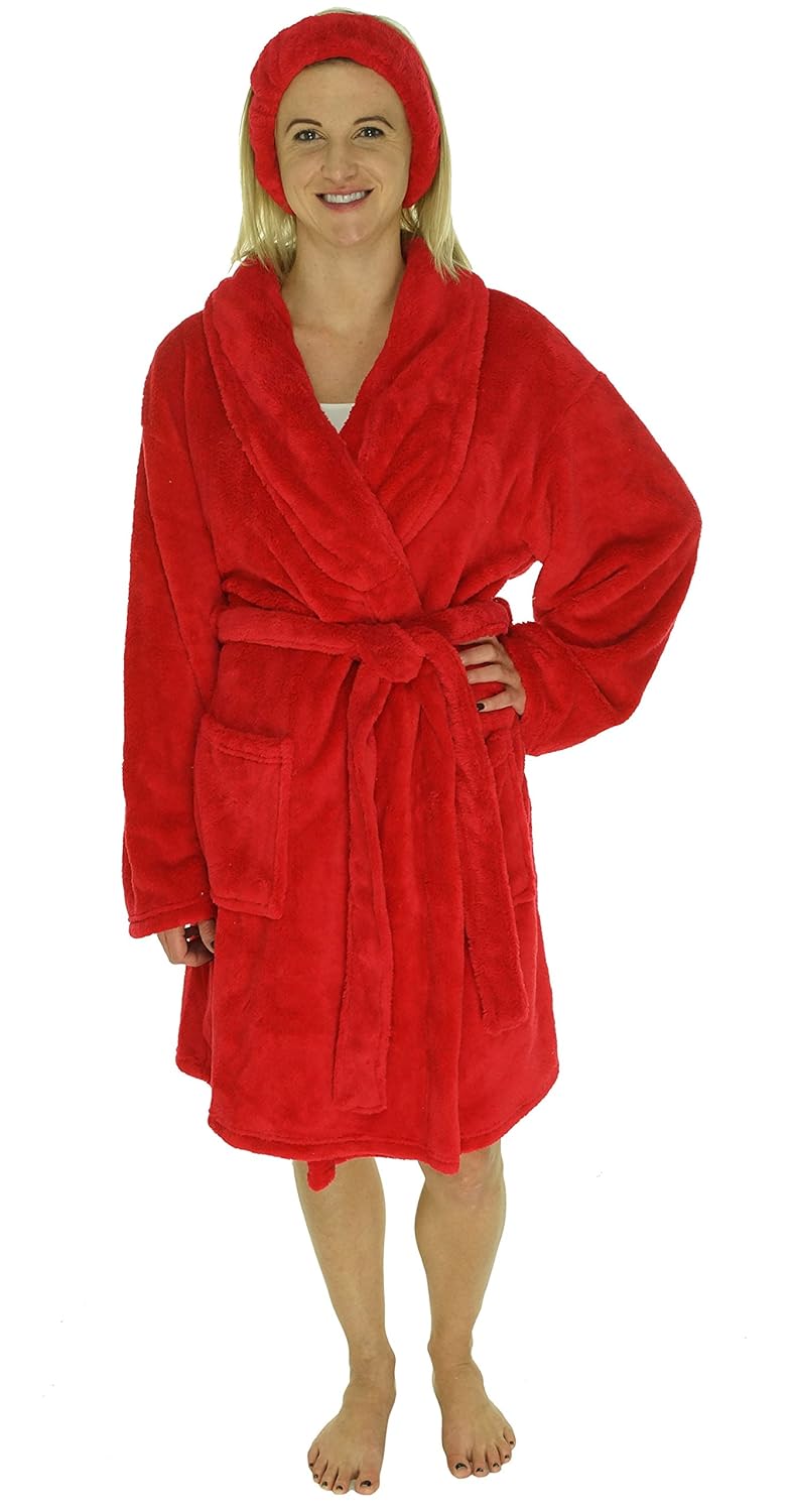martha stewart 礼盒装毛绒玩具浴袍带配套头(红色)