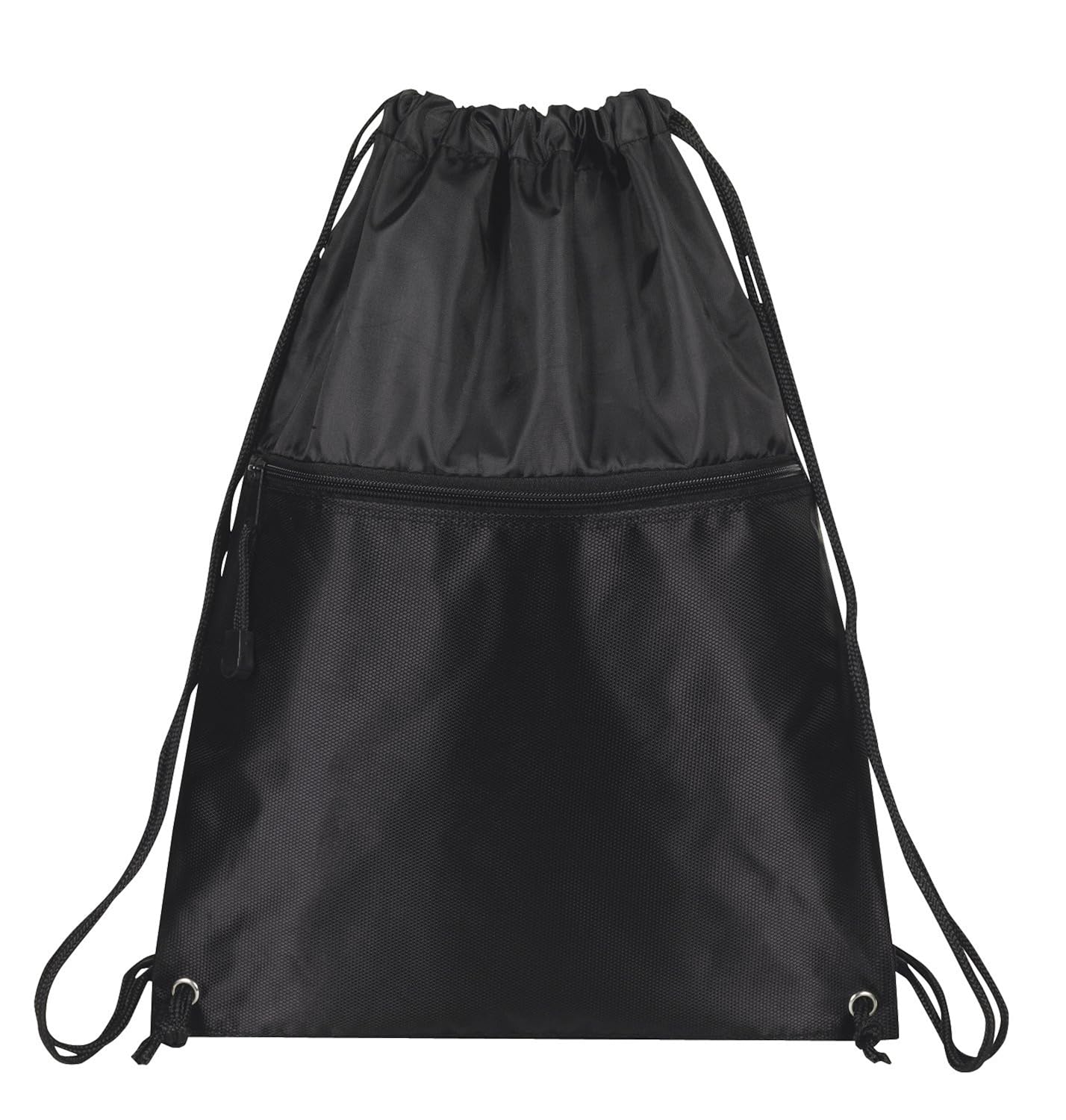 bags for less 抽绳背包带拉链袋,黑色