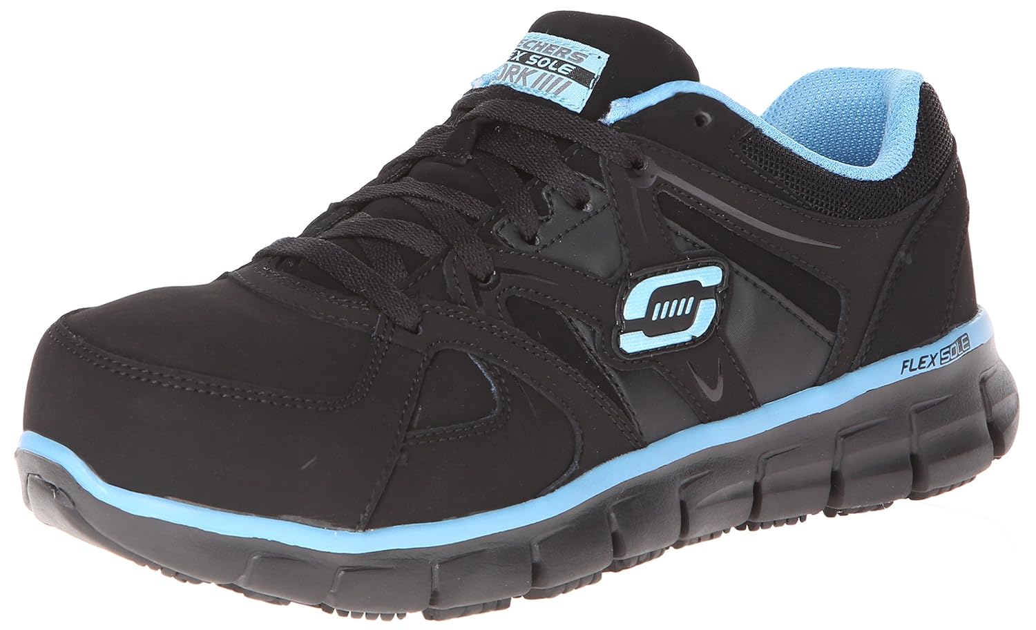 skechers for work 女士 synergy sandlot 合金鞋头系带工作鞋