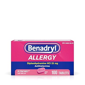 【美国亚马逊】 benadryl allergy ultratabs tablets, 100 count