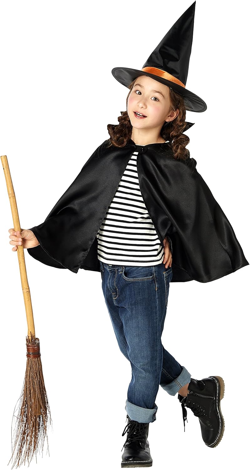 斗篷&帽子 魔女セット キッズ 黑