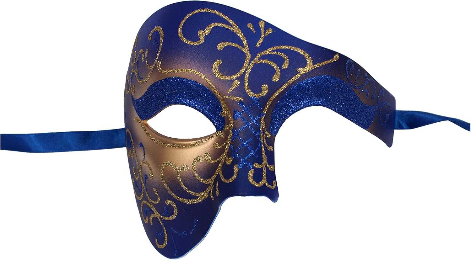luxury mask 男士 phantom of the opera 半面舞会面具复古设计 blue
