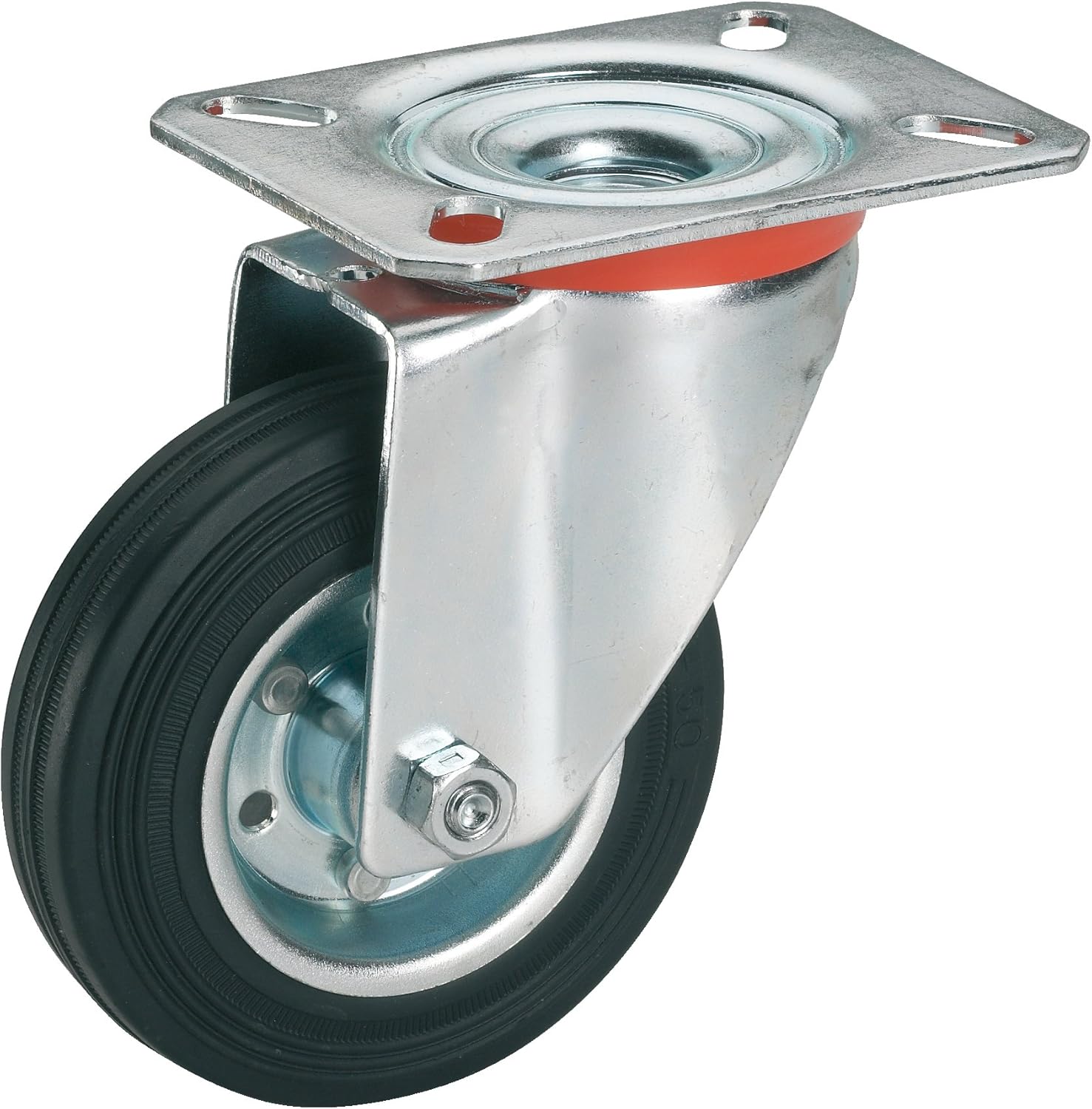 d02rner   helmer 711172 实心橡胶脚轮带滚轴承 125 x 37 毫米/板